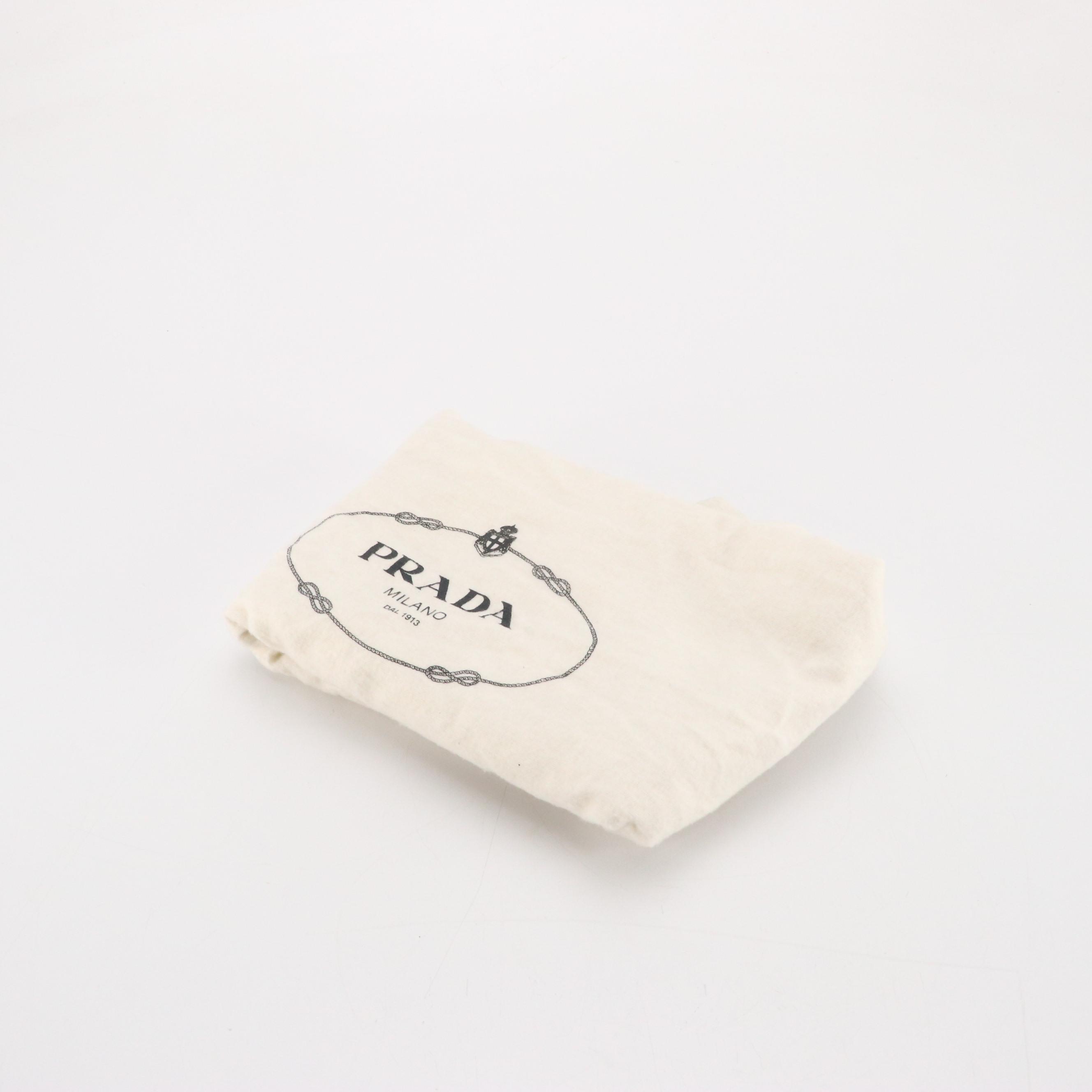 Prada Dome Bowler Bag in Beige Canvas with Tan/Orange Cinghiale Leather Trim