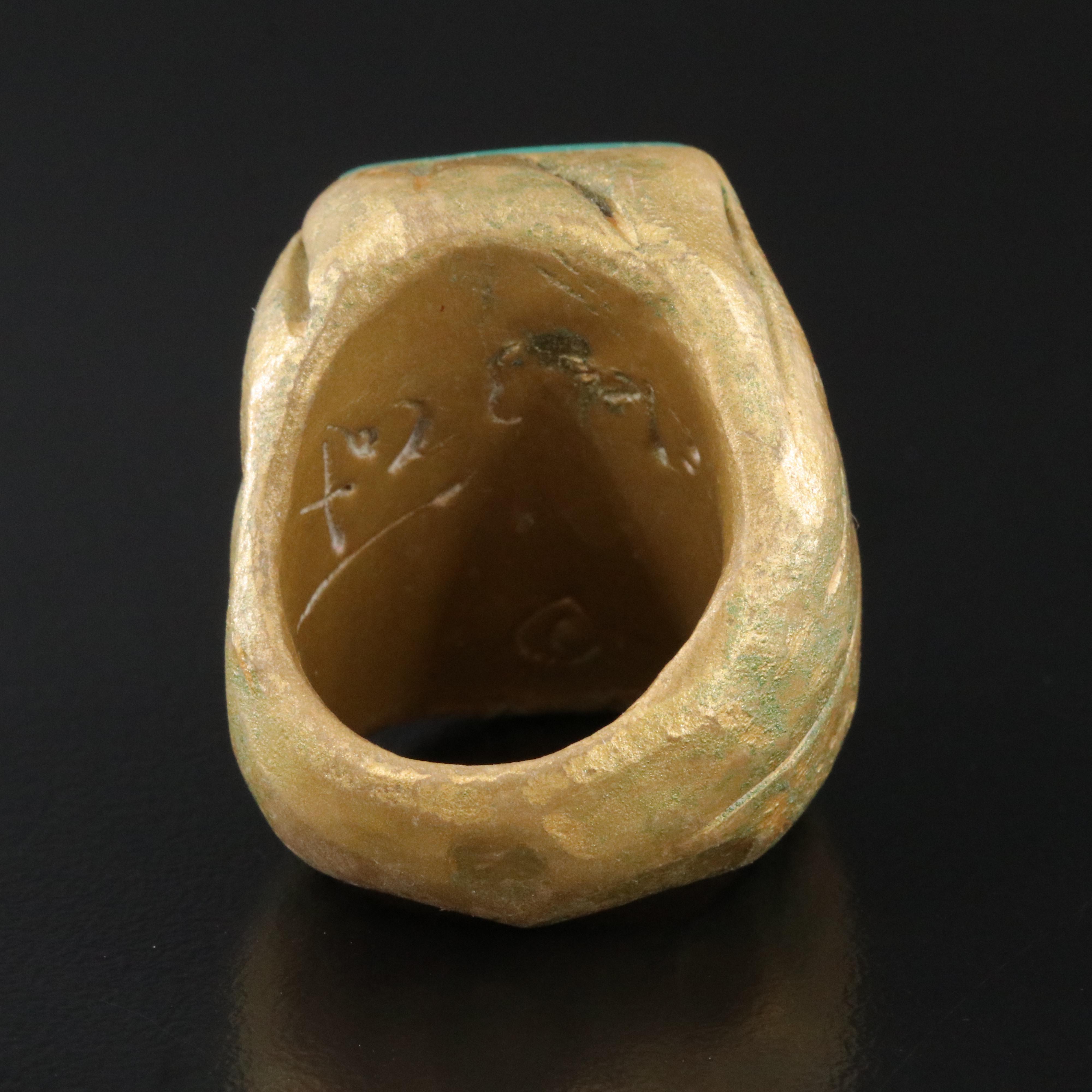 Cleo & Cat Chrysoprase and Polymer Clay Ring