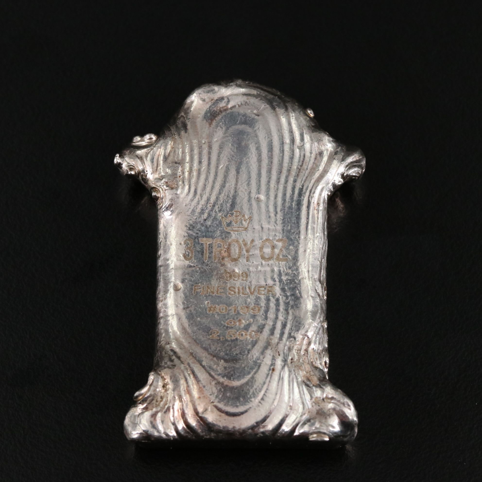 "RIP" Gravestone Three Troy Ounce .999 Silver Bar