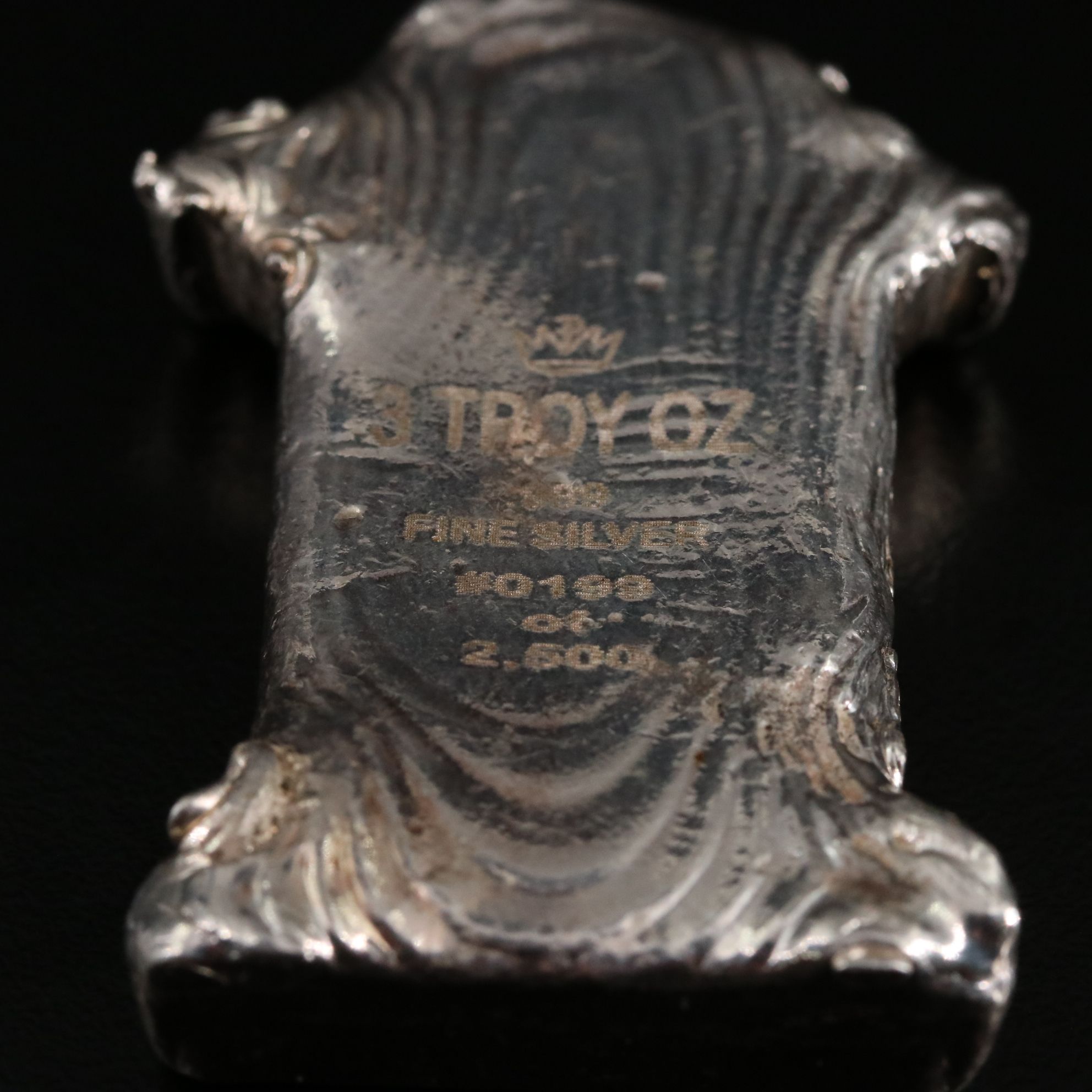 "RIP" Gravestone Three Troy Ounce .999 Silver Bar