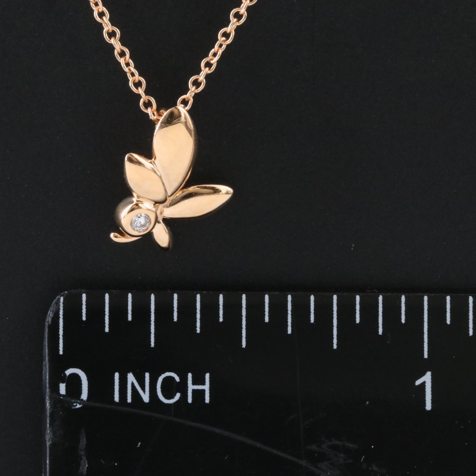 Paloma Picasso for Tiffany & Co. 18K Rose Gold and Diamond Olive Leaf Necklace