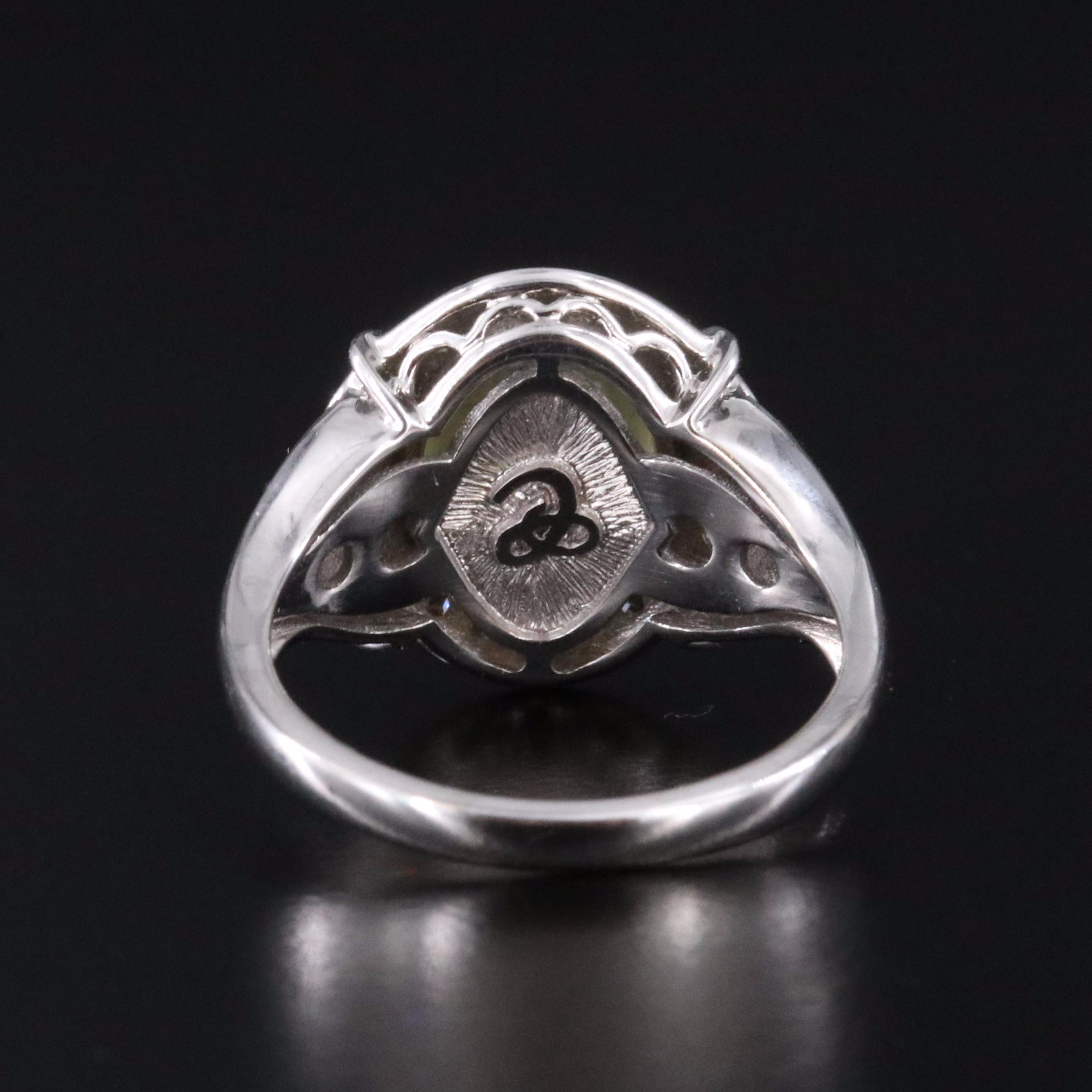 Chromia 18K Cat's Eye Sillimanite and Diamond Ring