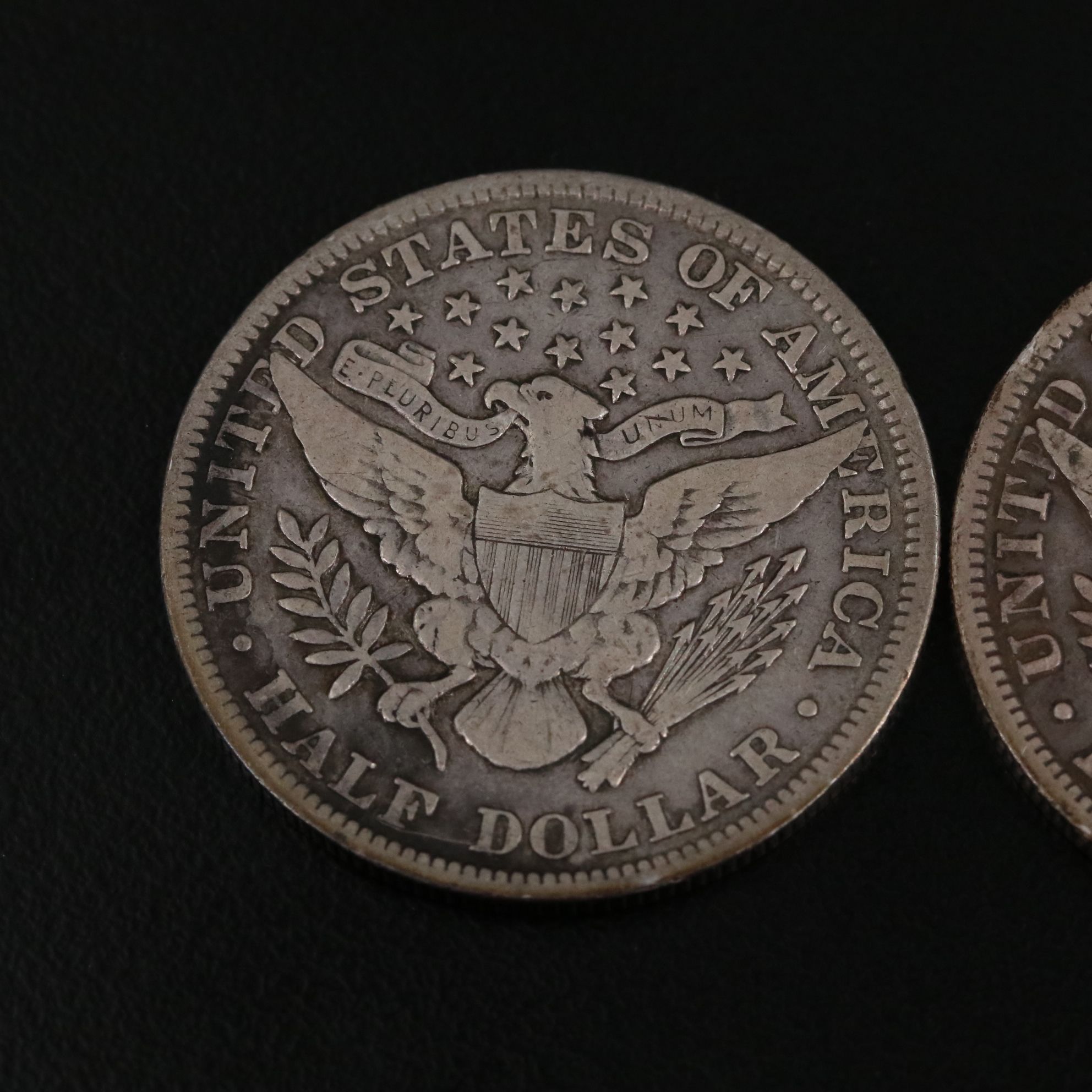 Two Barber Silver Half Dollars Including 1899 and 1899-S