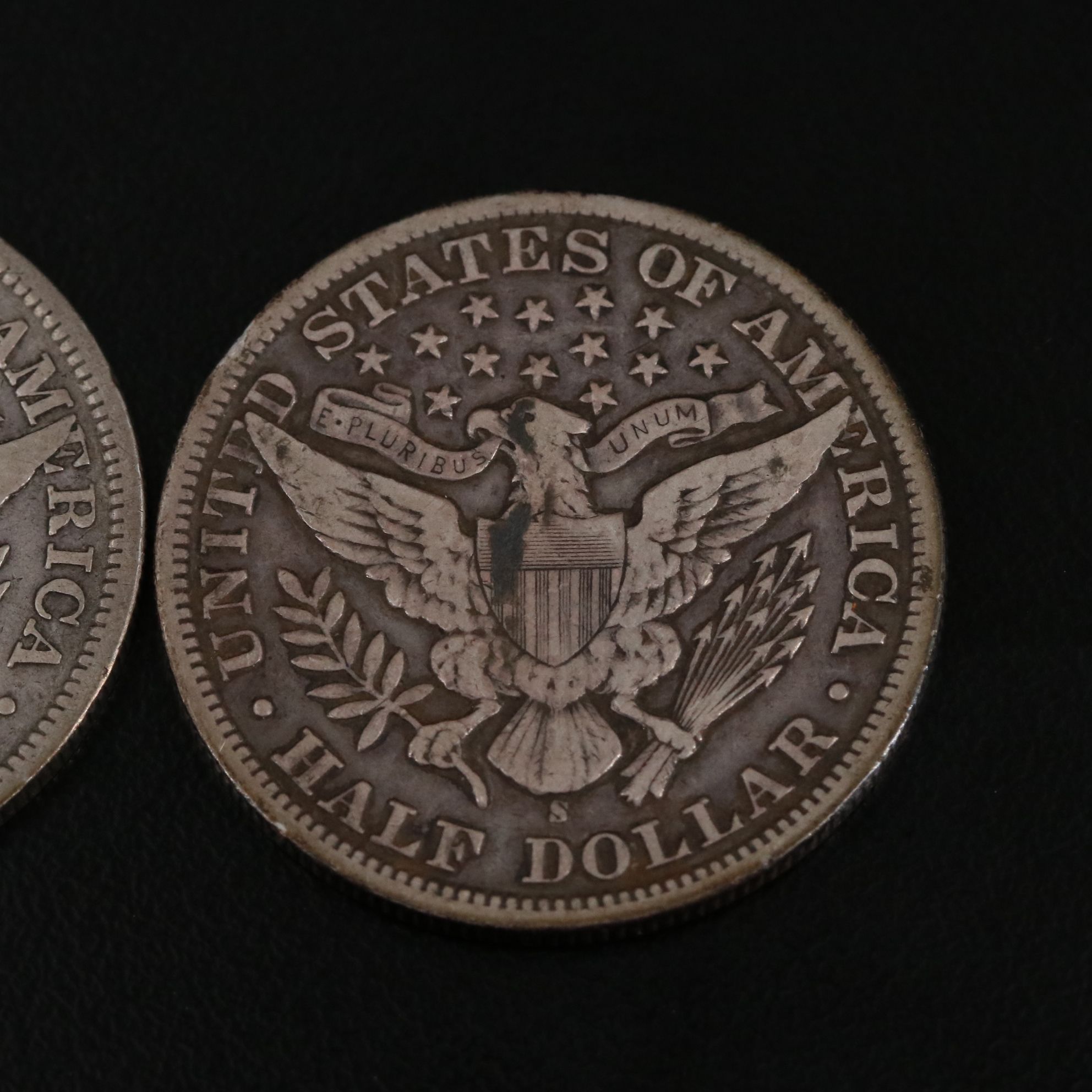 Two Barber Silver Half Dollars Including 1899 and 1899-S