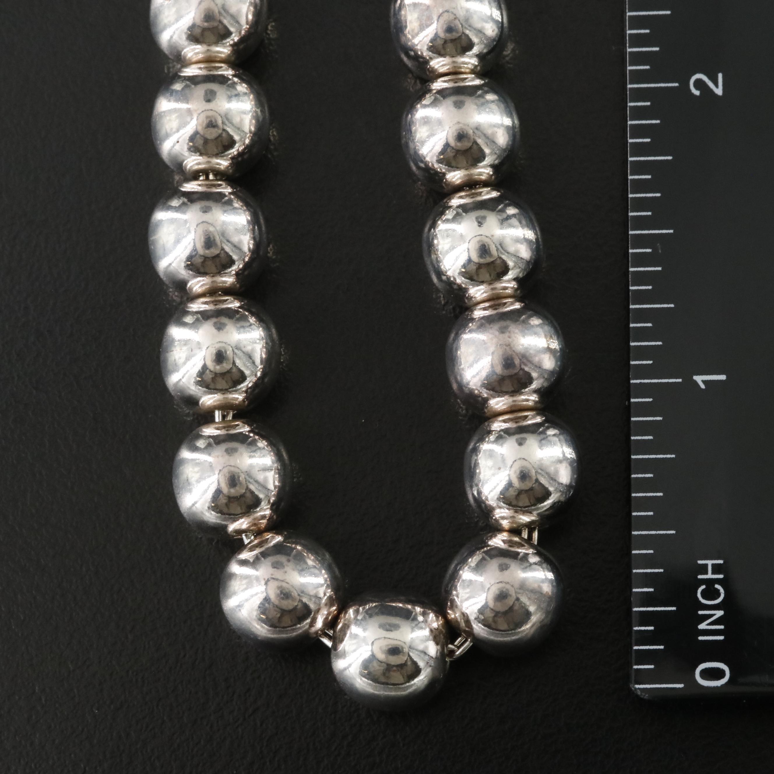 Sterling Bead Necklace