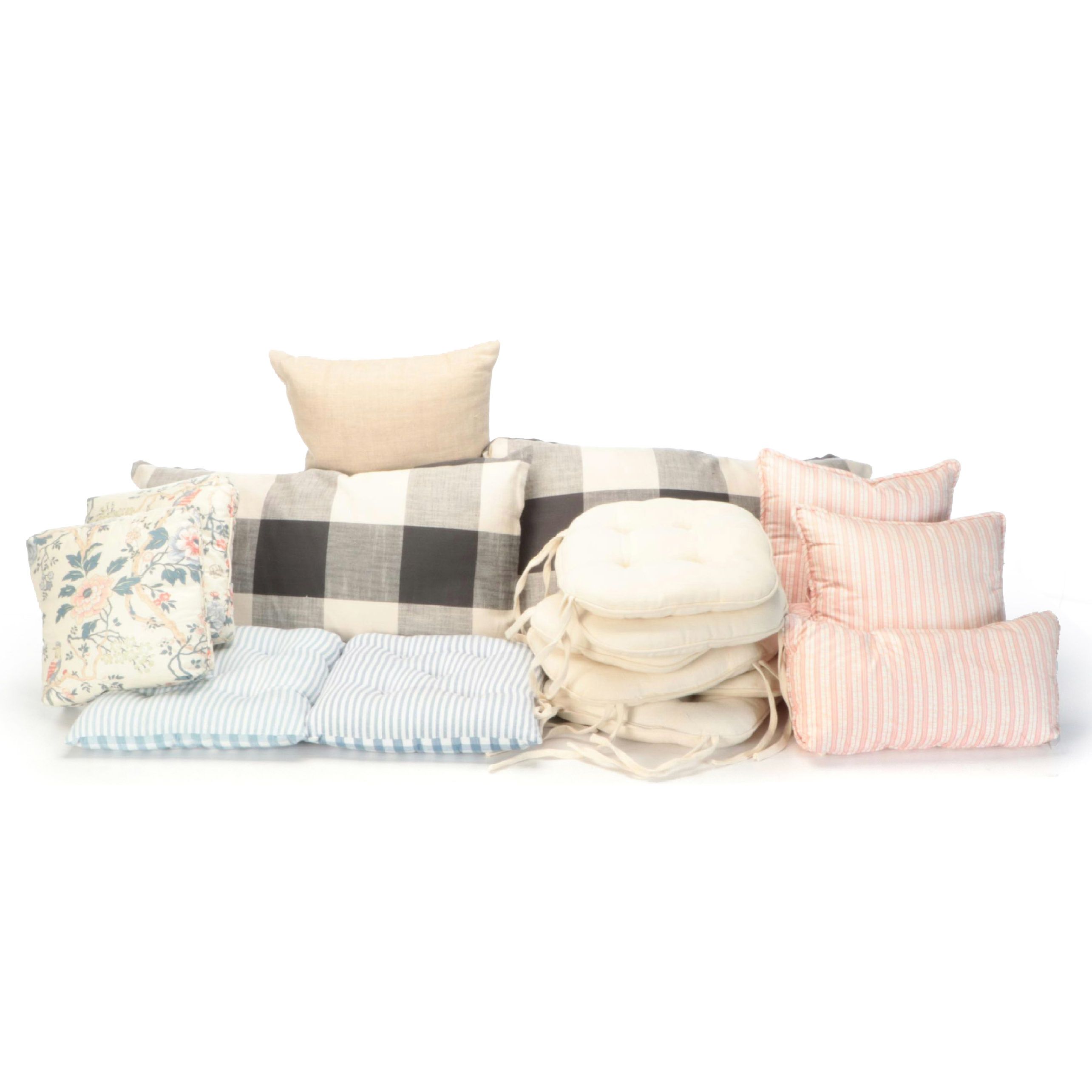 Pottery Barn and More Throw Pillows with Seat Cushions