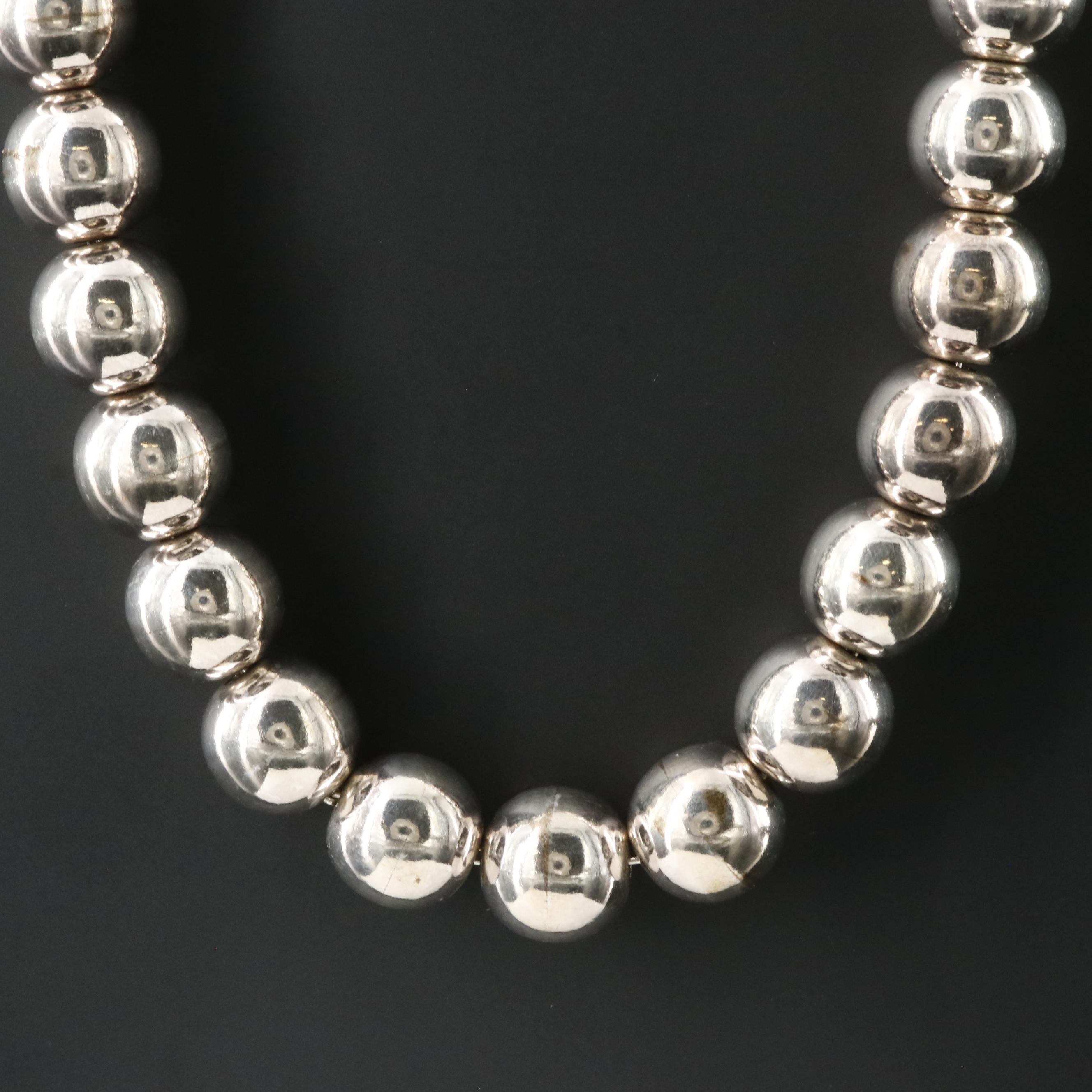 Sterling Bead Necklace