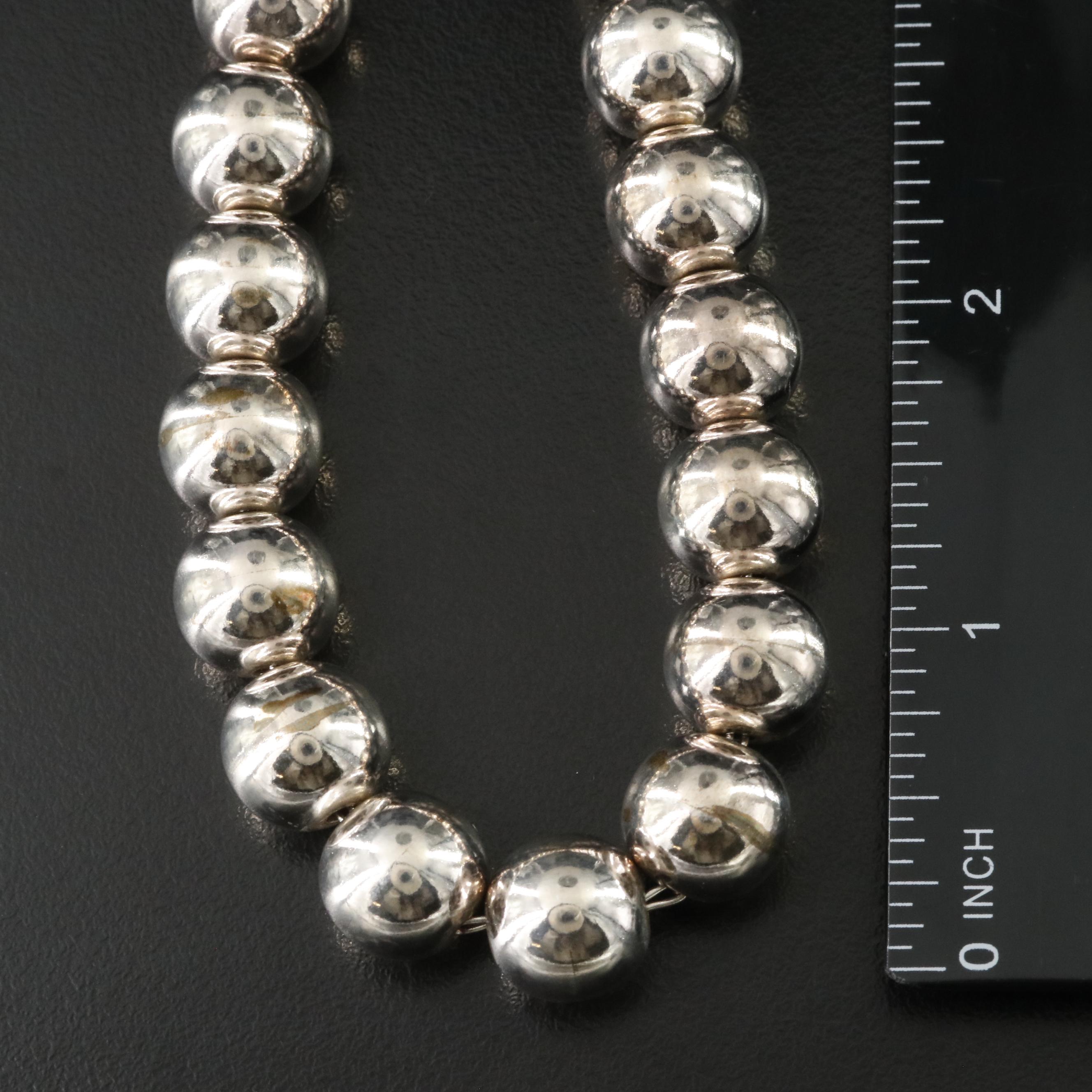 Sterling Bead Necklace