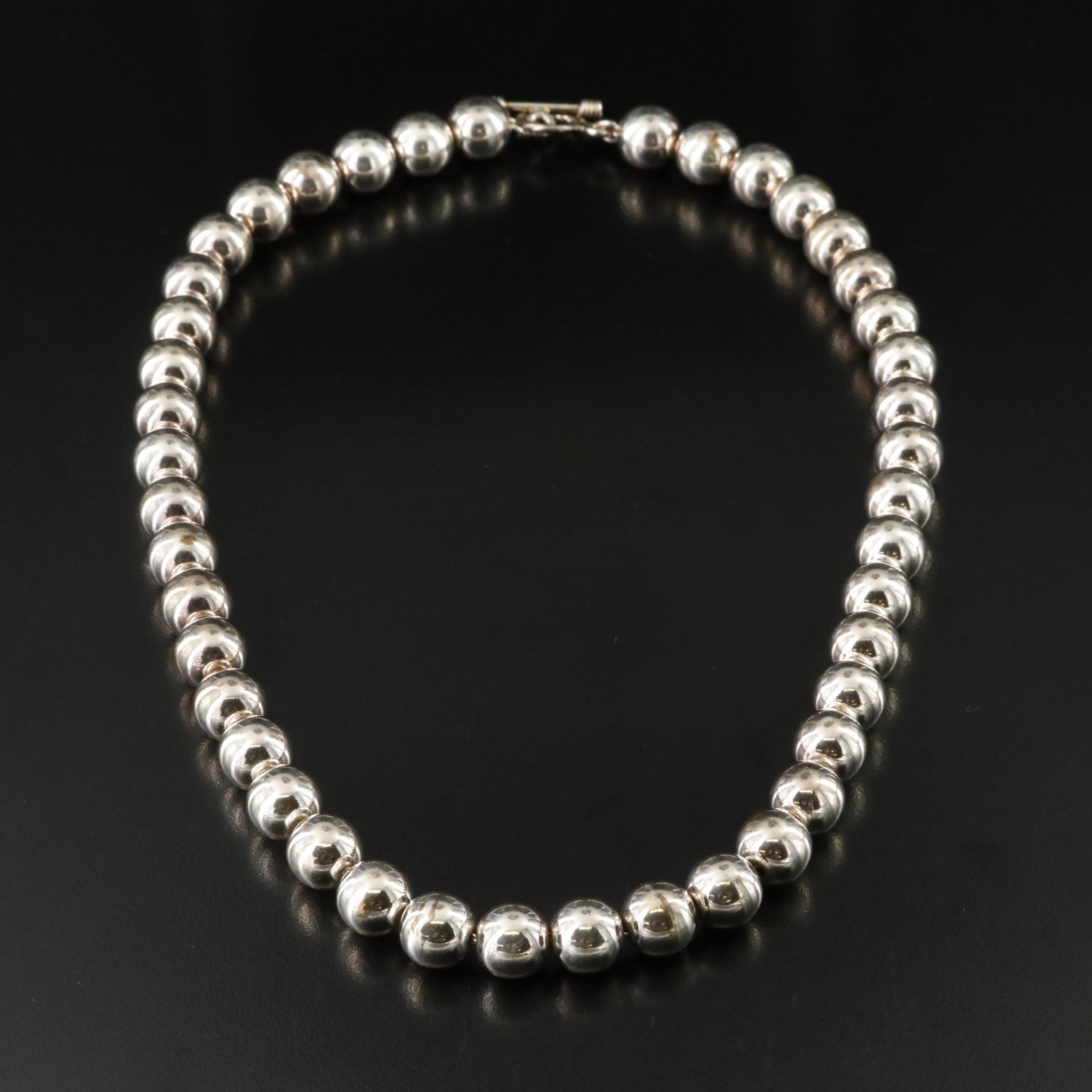 Sterling Bead Necklace