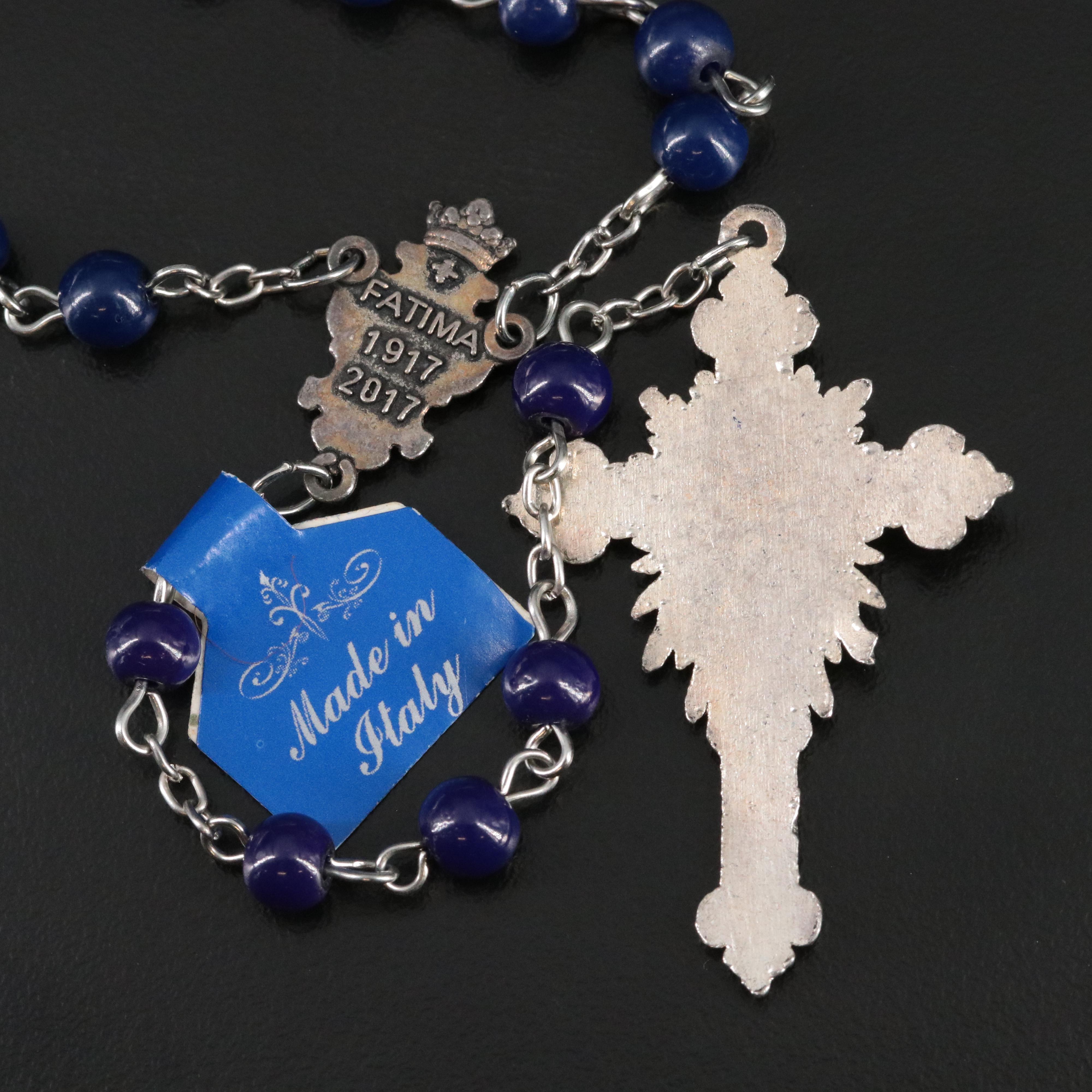Glass Rosary Necklace