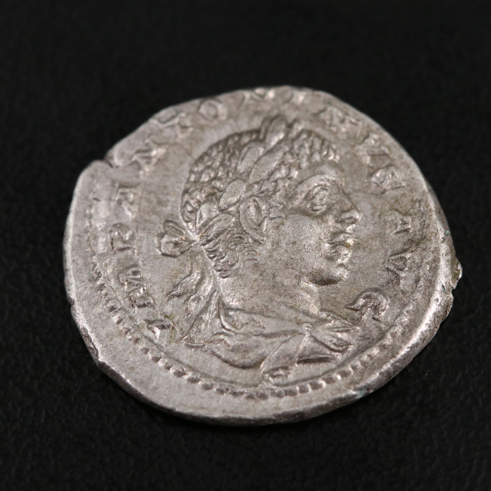 Ancient Roman Imperial AR Denarius Coin of Elagabalus, ca. 219 A.D.