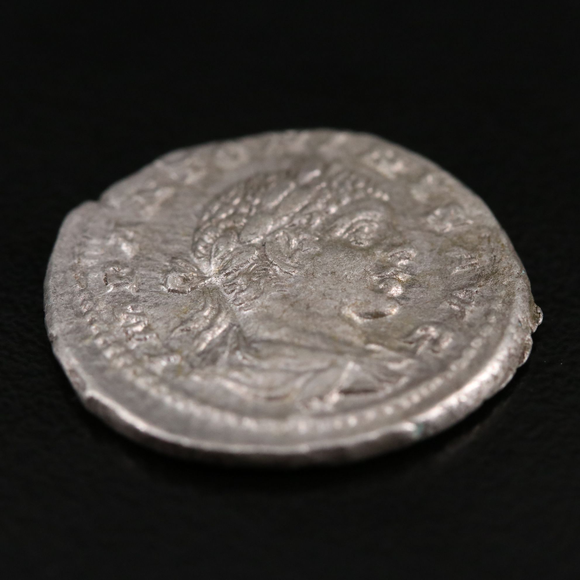 Ancient Roman Imperial AR Denarius Coin of Elagabalus, ca. 219 A.D.