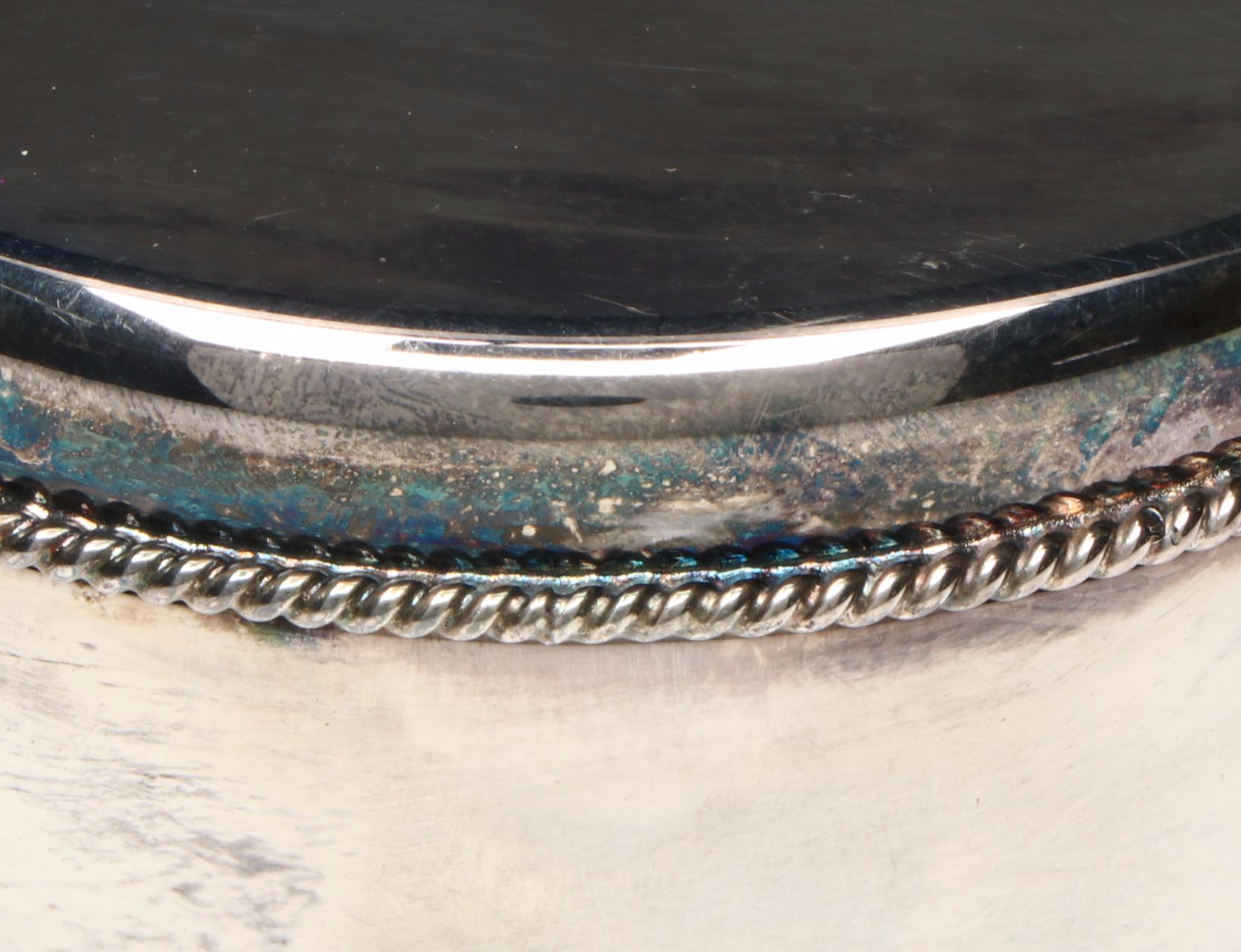 Christian Dior Round Silver Plate Box