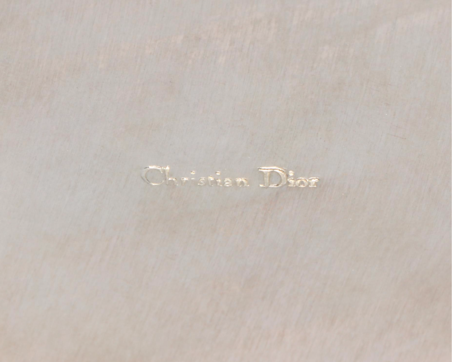 Christian Dior Round Silver Plate Box