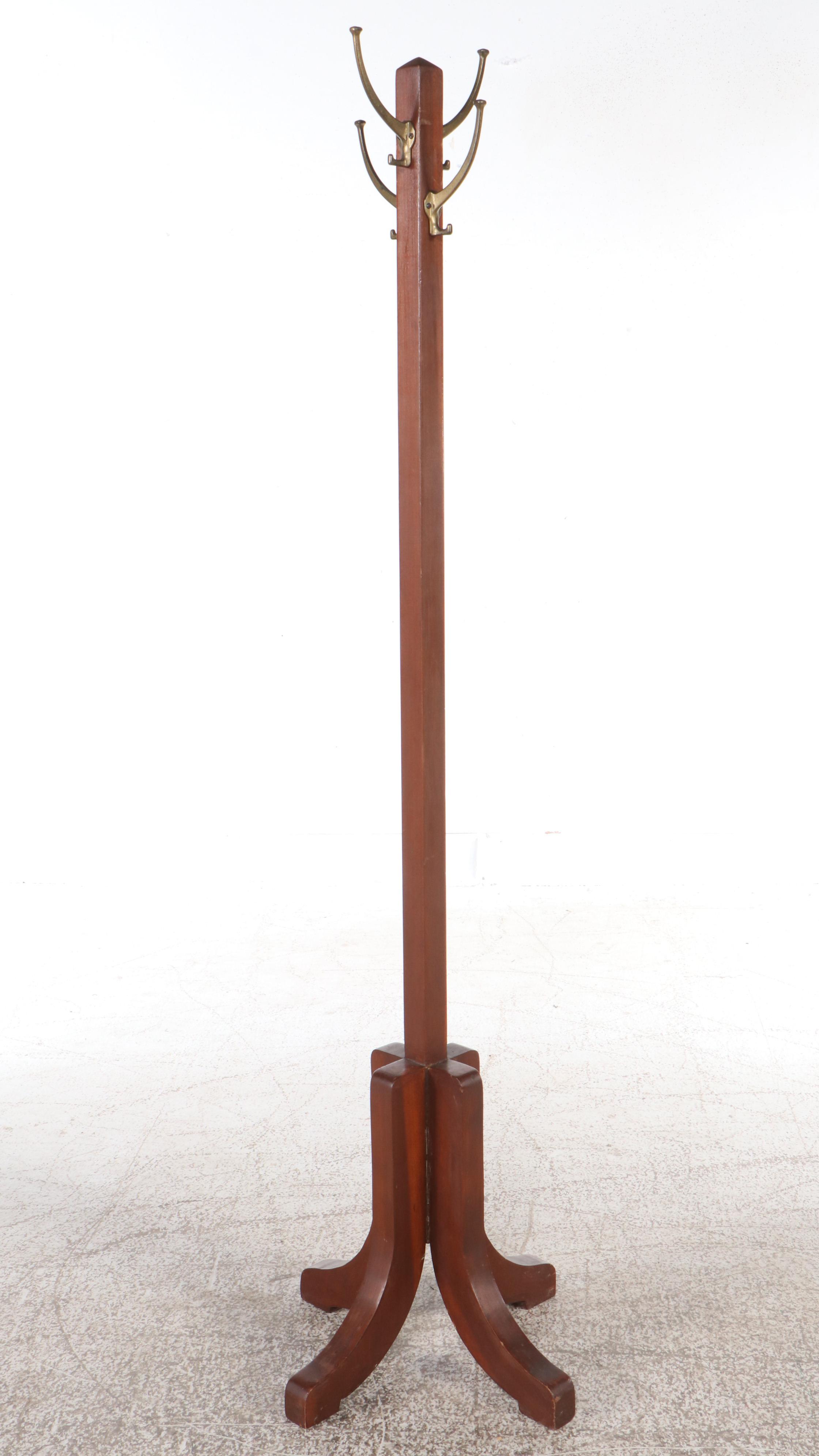 Vintage Art Deco Style and Other Wood Coat Racks, 20th Century