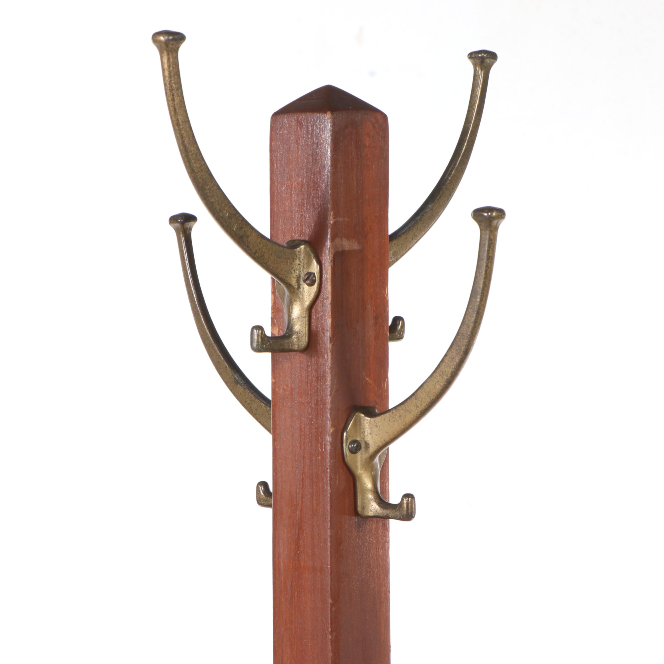 Vintage Art Deco Style and Other Wood Coat Racks, 20th Century