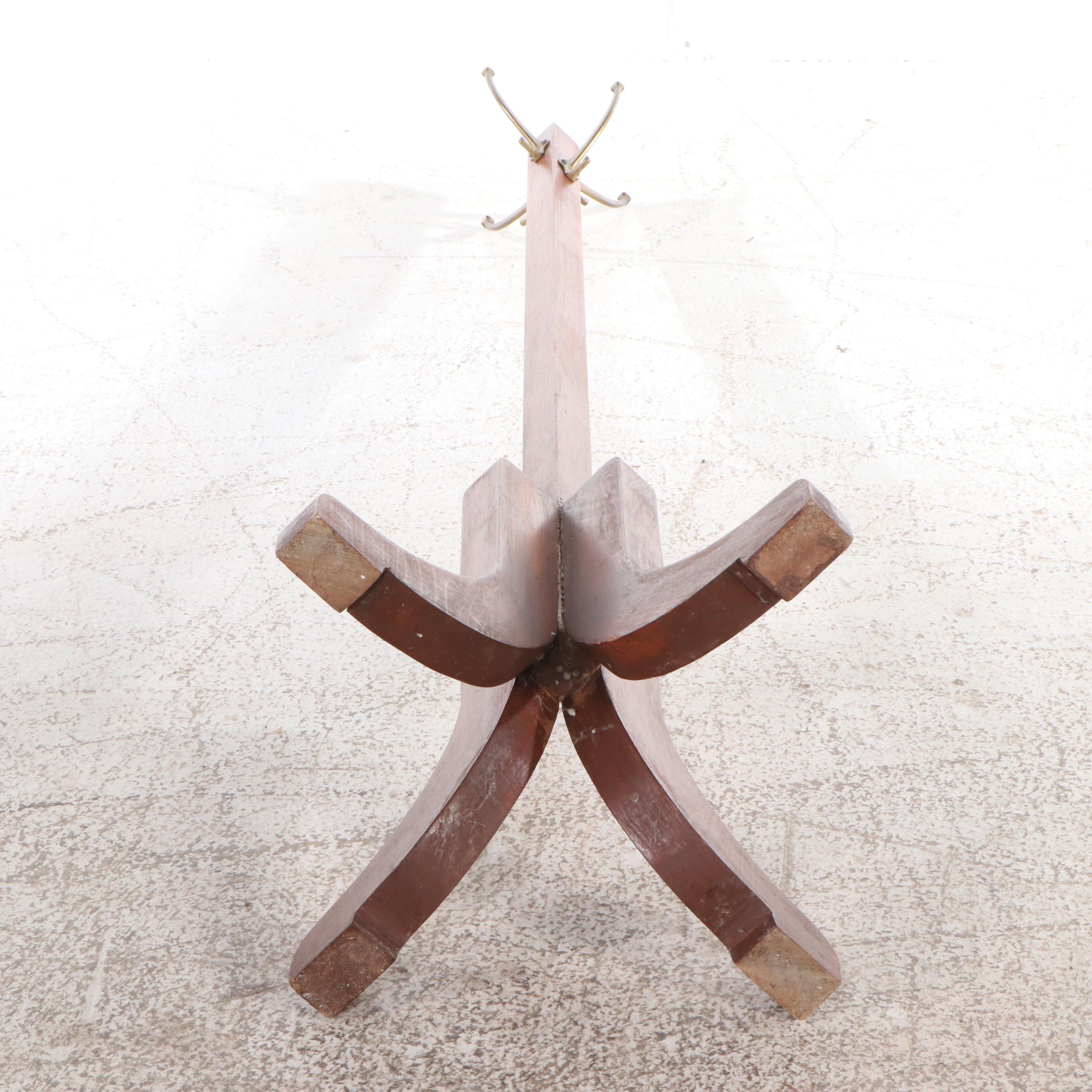 Vintage Art Deco Style and Other Wood Coat Racks, 20th Century