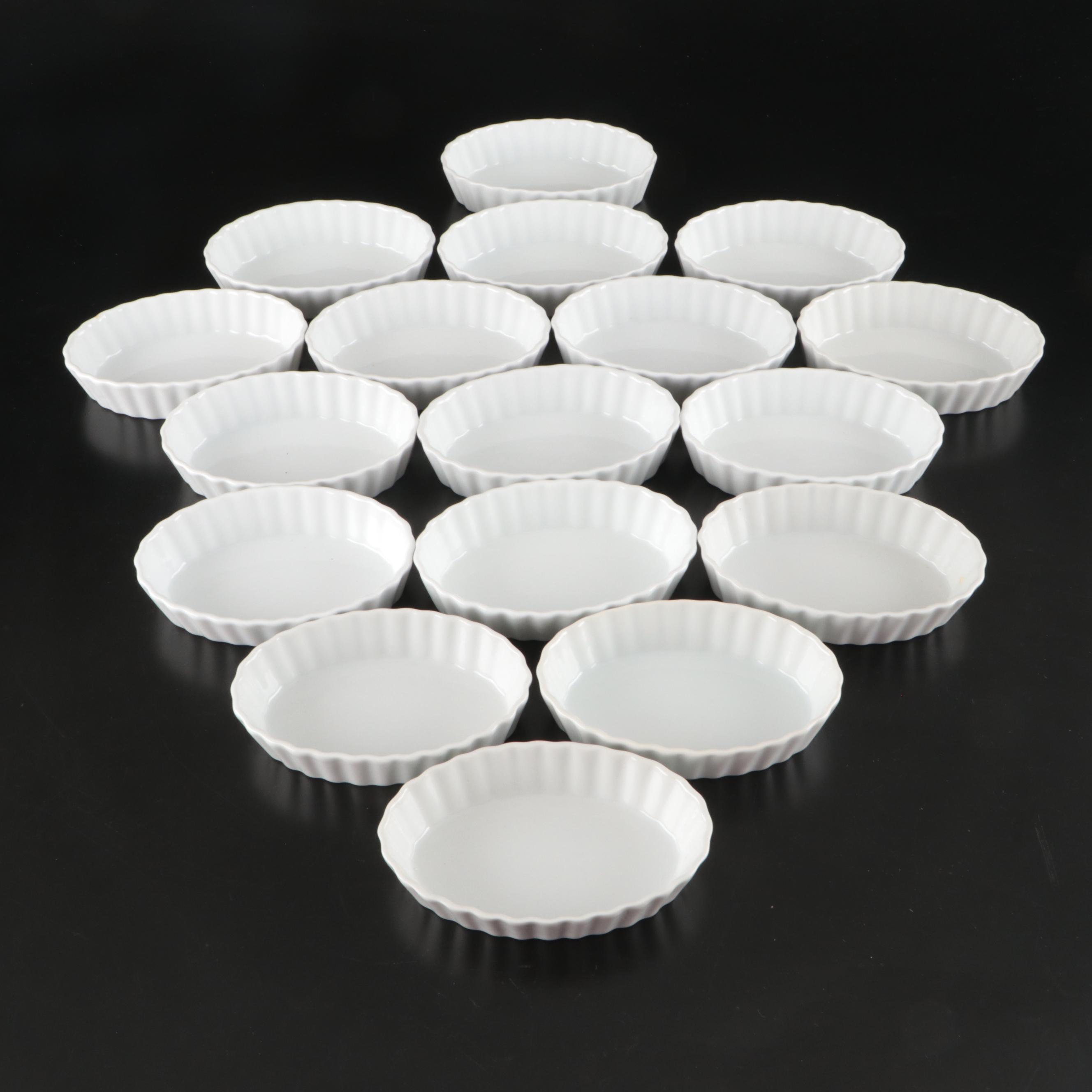 White Porcelain Espresso Cups with Other Bakeware and Serving Pieces