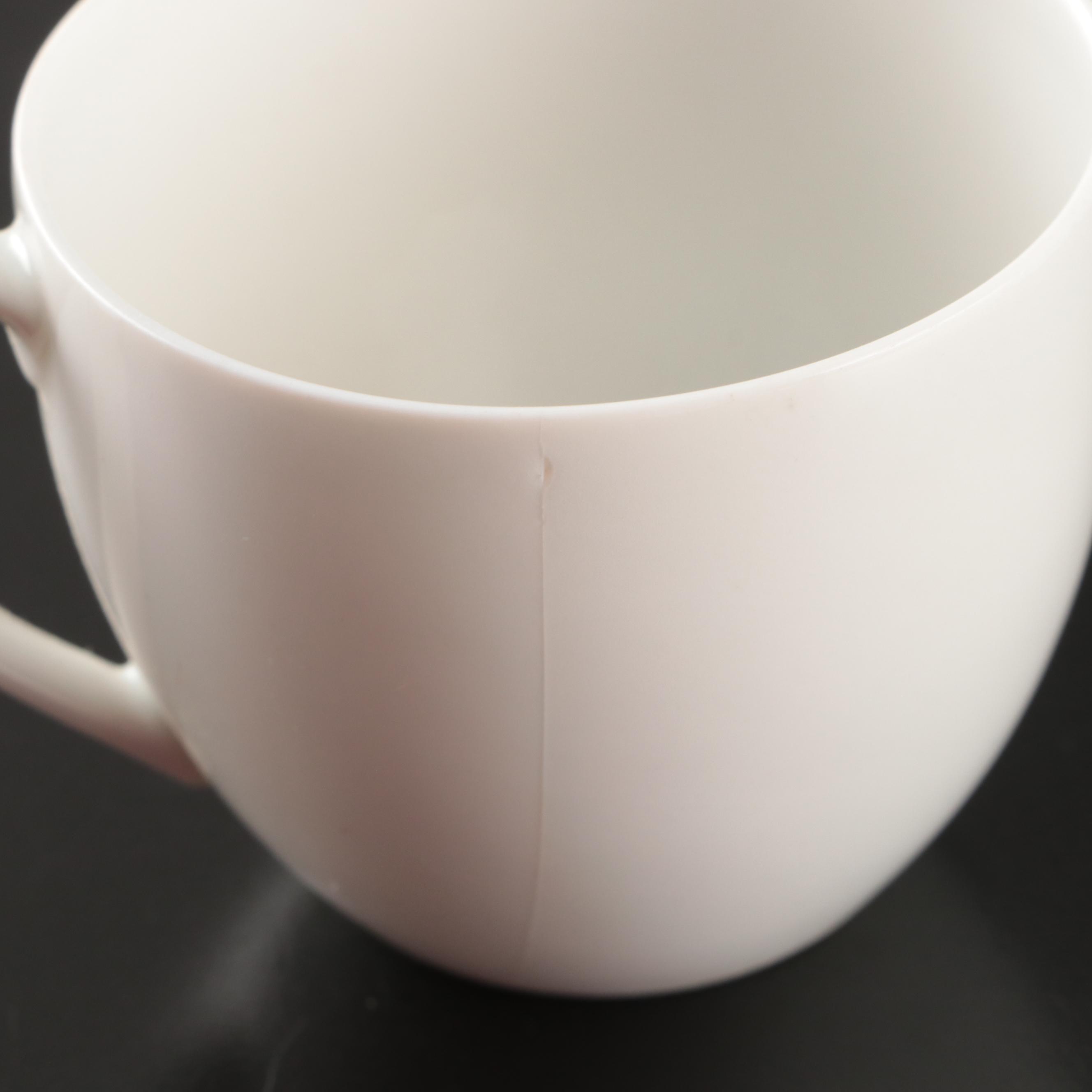 White Porcelain Espresso Cups with Other Bakeware and Serving Pieces