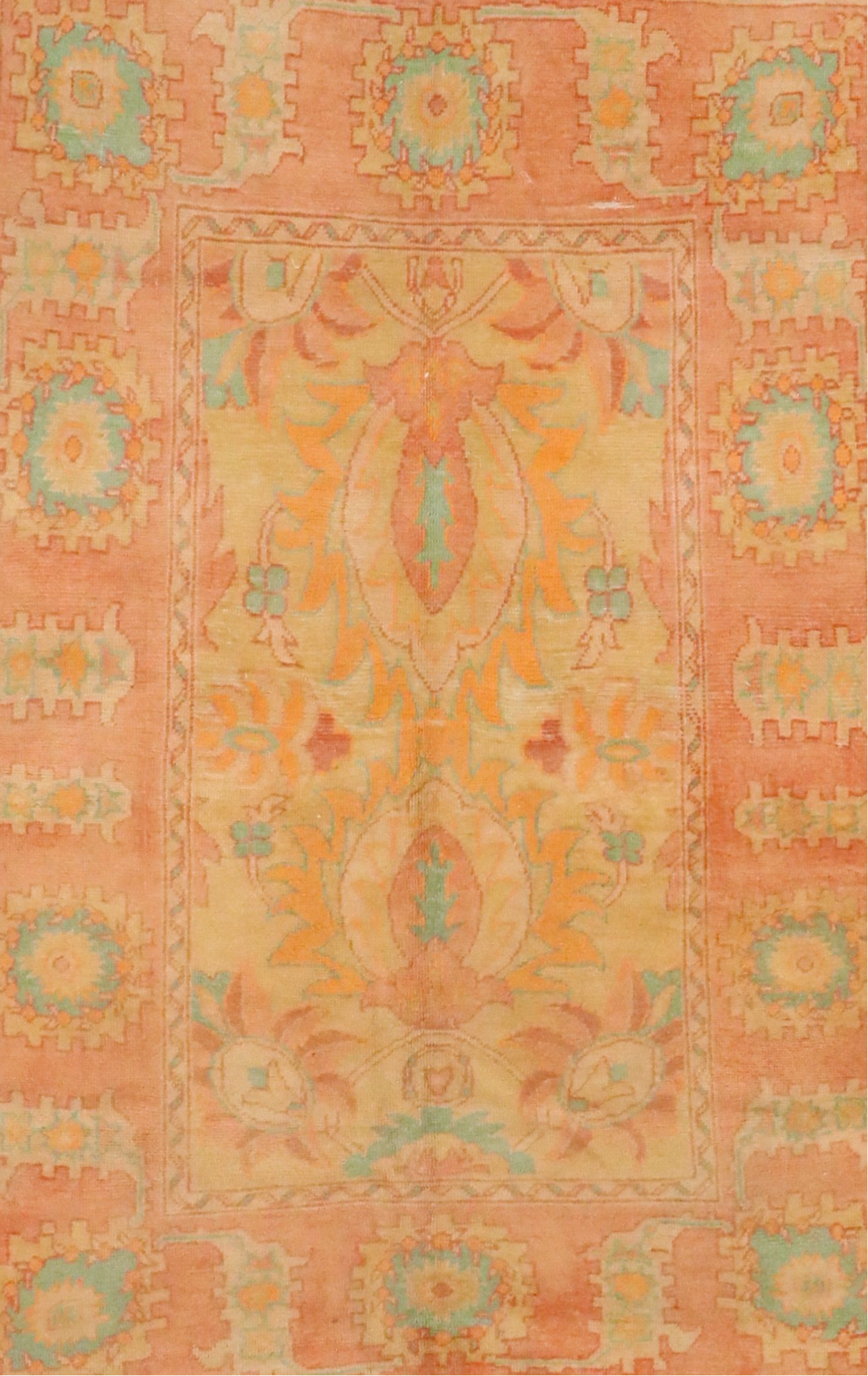 5'9 x 8'3 Hand-Knotted Turkish Oushak Area Rug