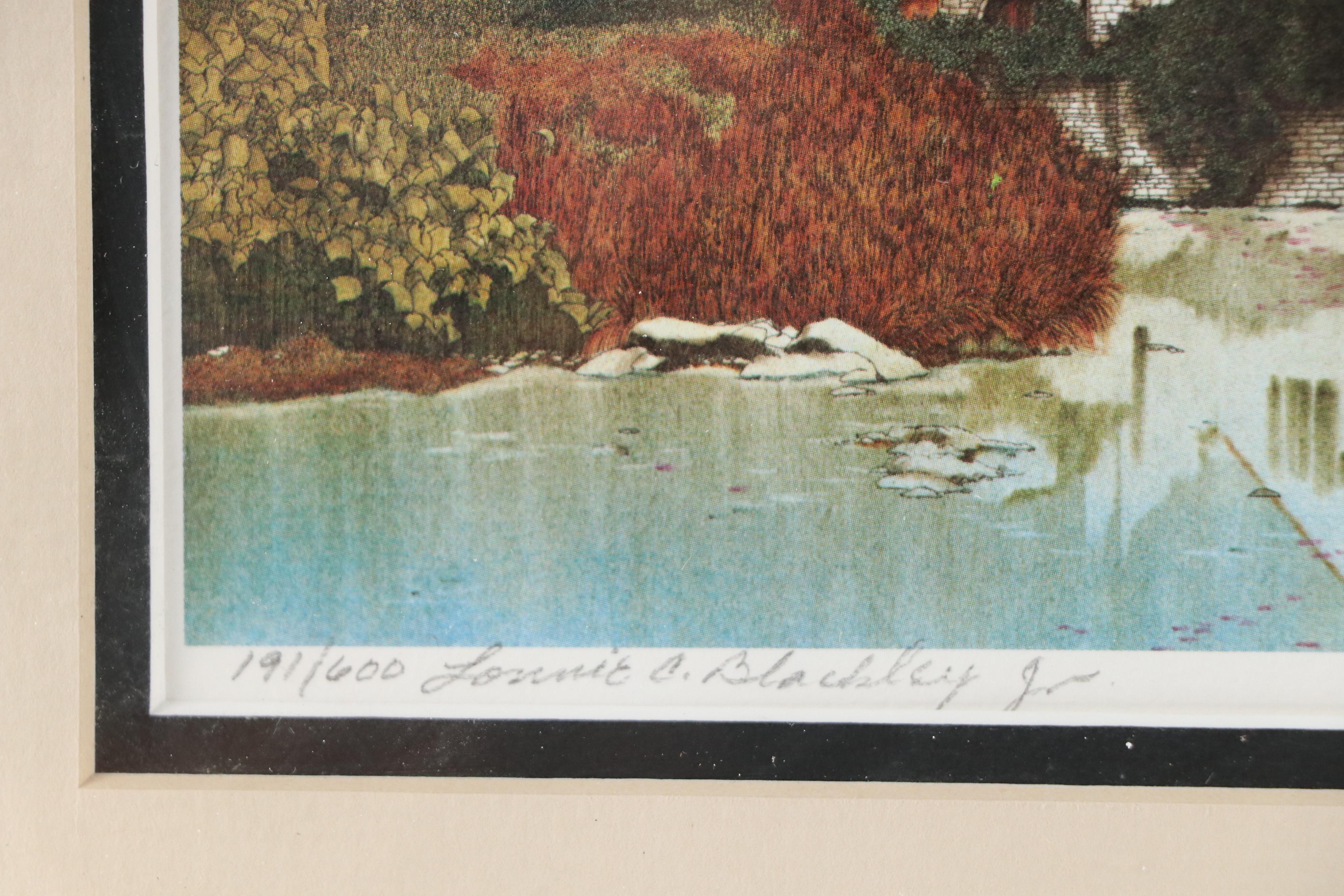 Lonnie C. Blackley Offset Lithograph of Scotney Castle