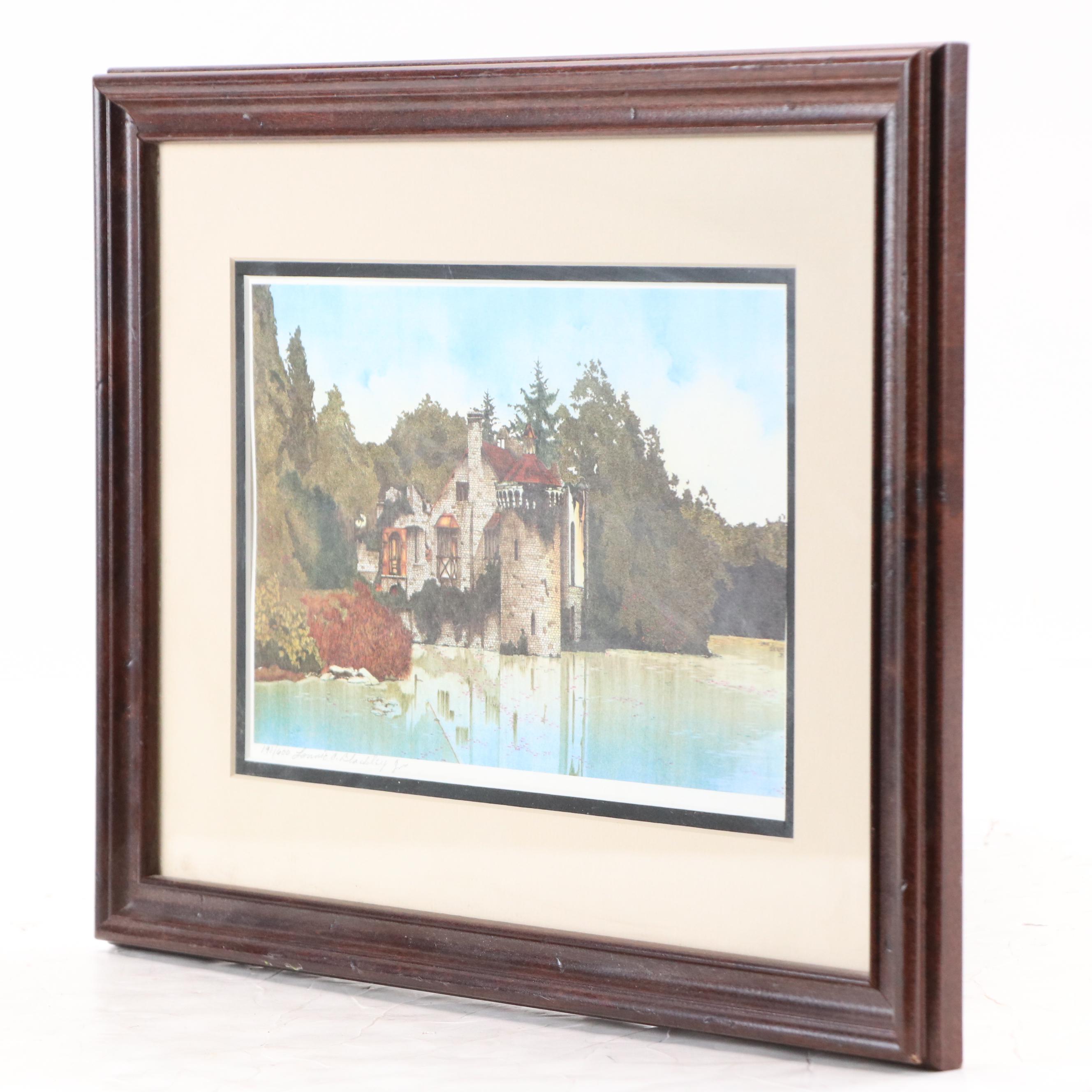 Lonnie C. Blackley Offset Lithograph of Scotney Castle