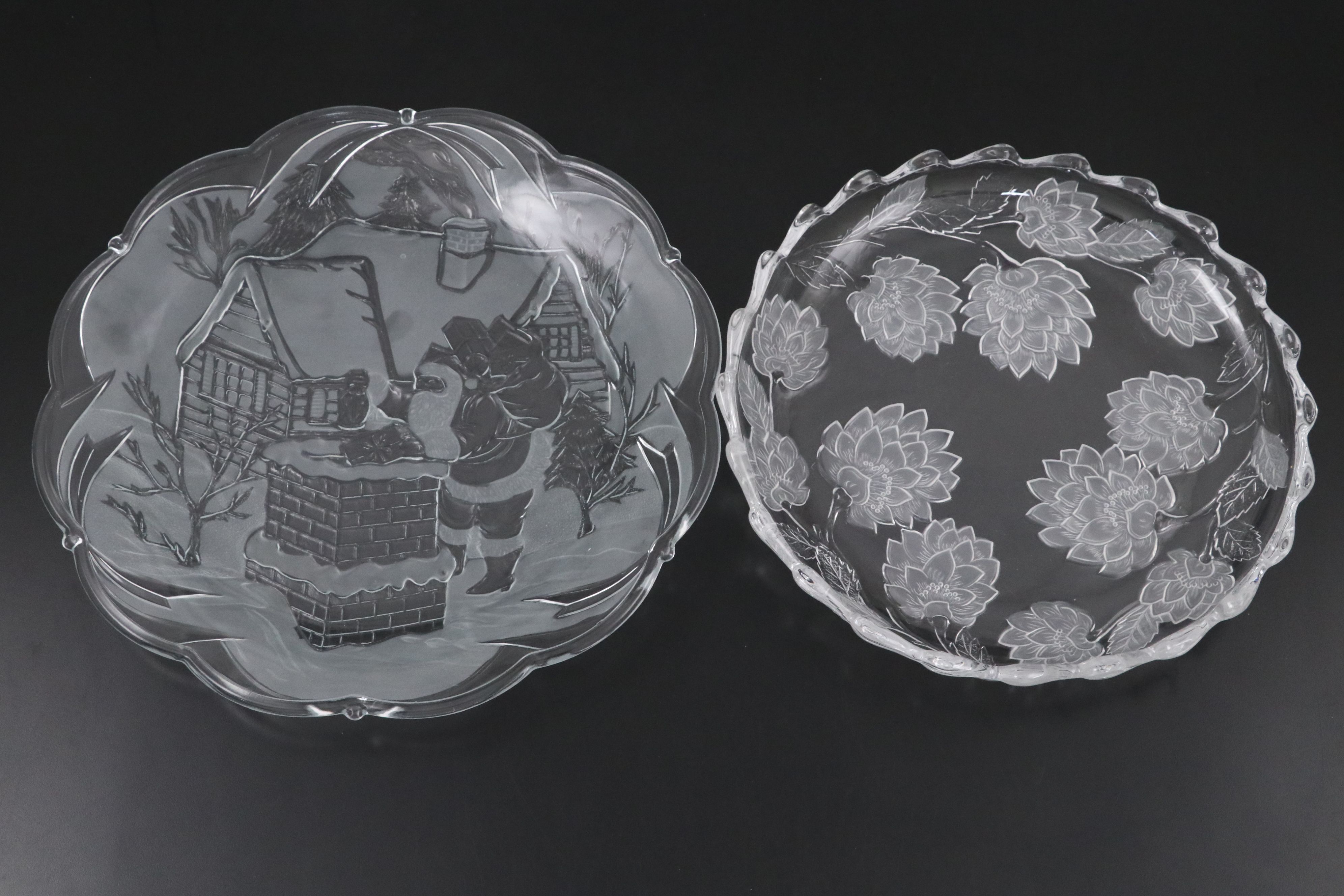 Indiana Glass "Diamond Point" with Other Cake Stand and Tableware