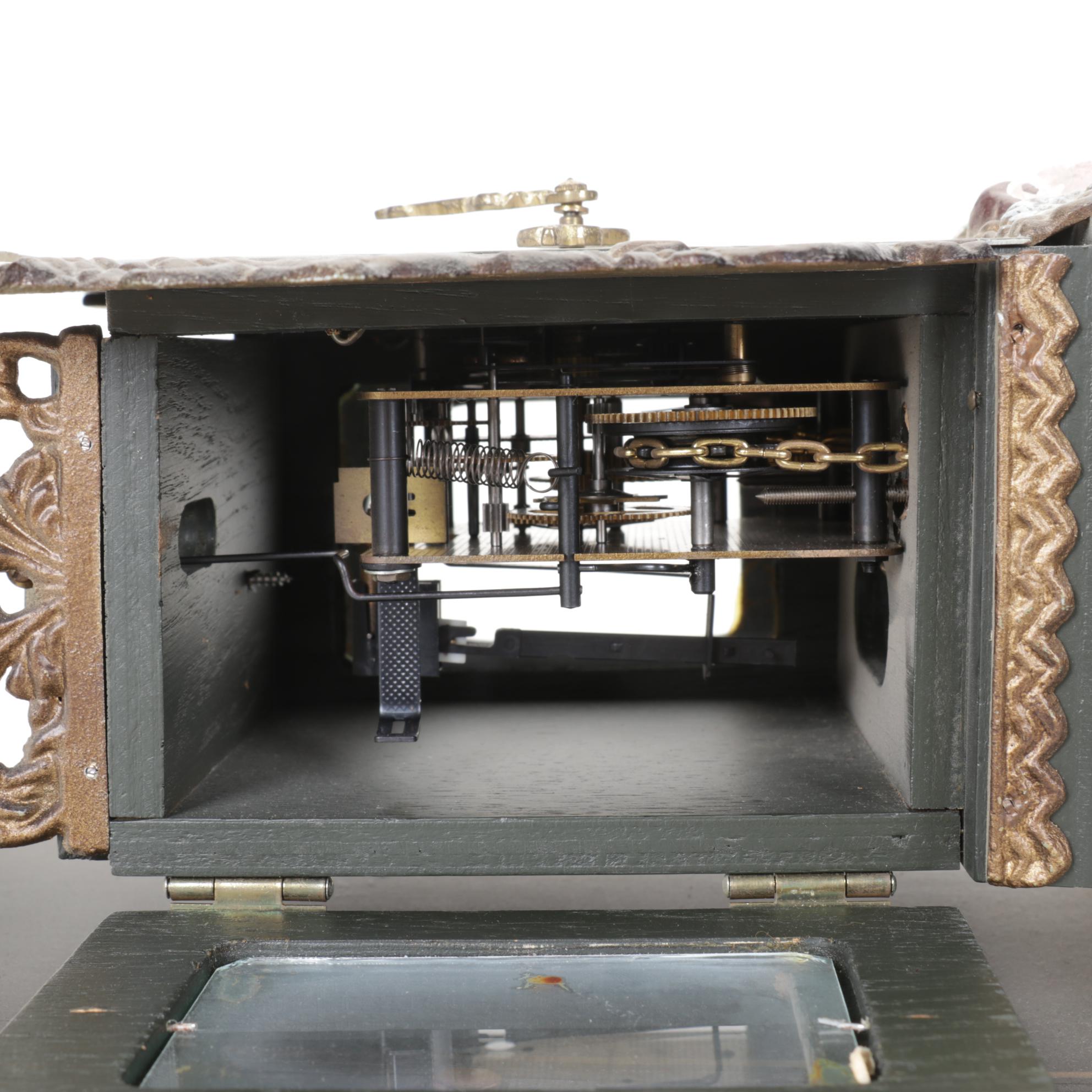 Dutch Friesland "Stoelklok" Hand-Painted Wall Clock, Late 19th/Early 20th C.