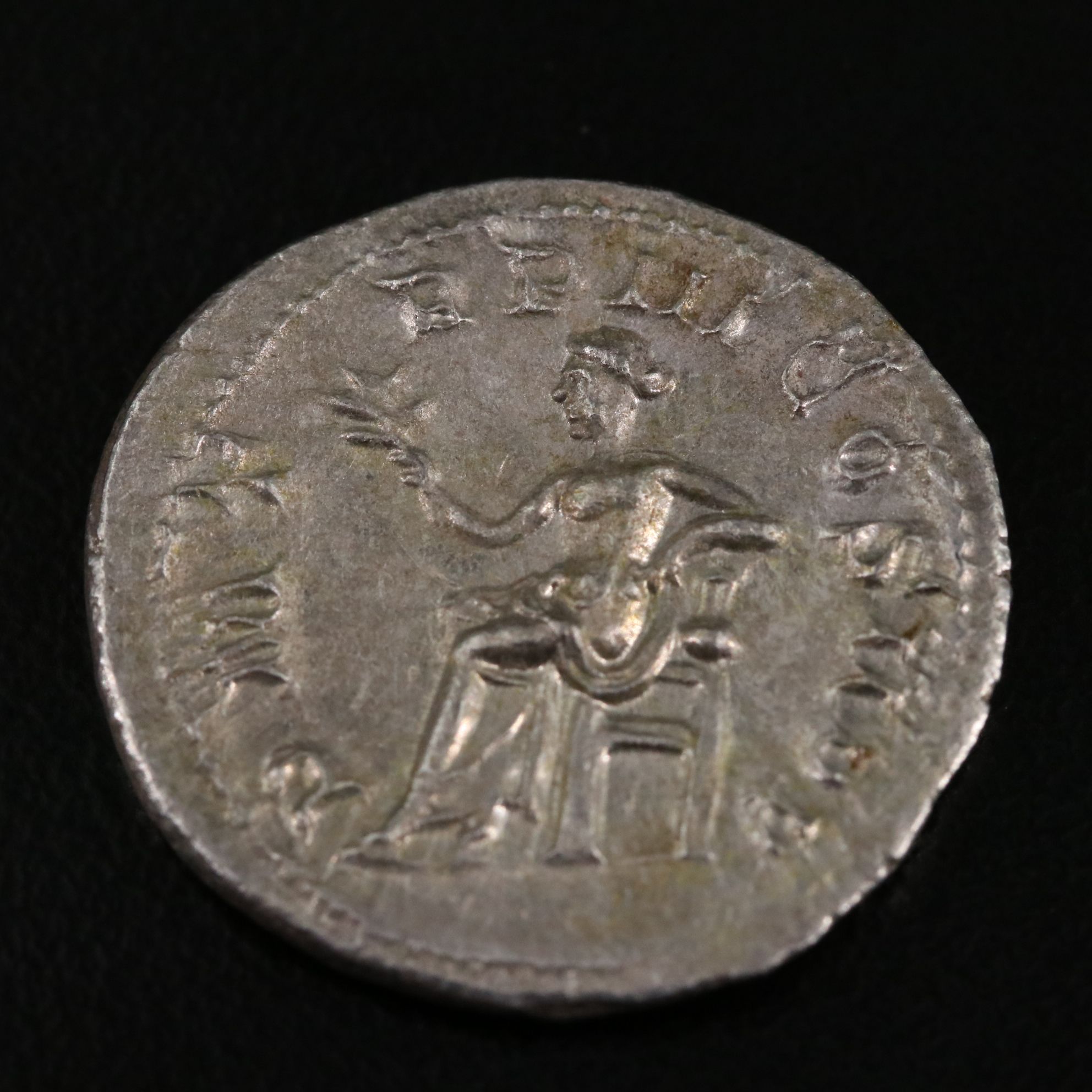 Ancient Roman Imperial AR Denarius Coin of Gordian III, ca. 242 A.D.