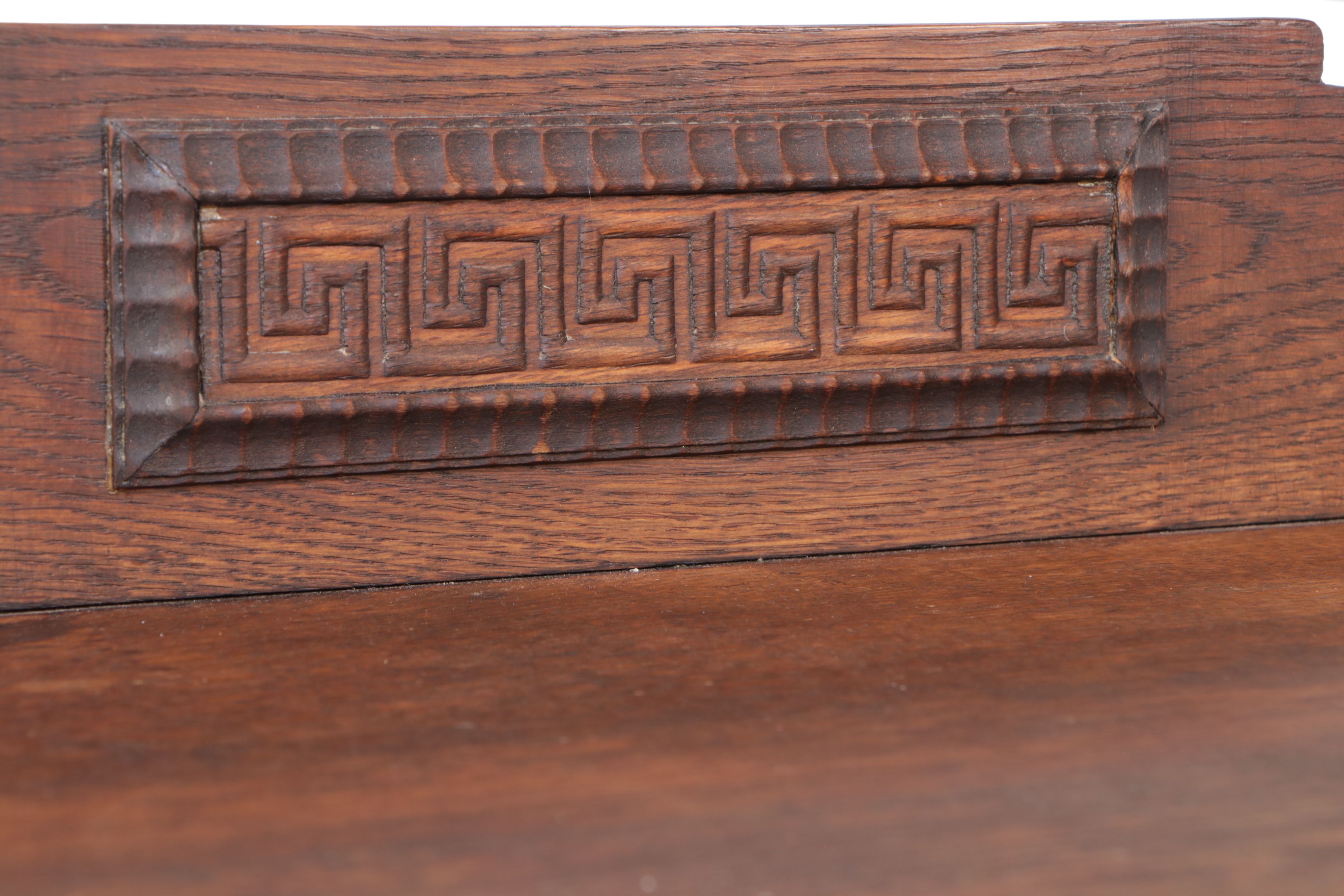 Arts & Crafts Oak Tray Top Serving Table