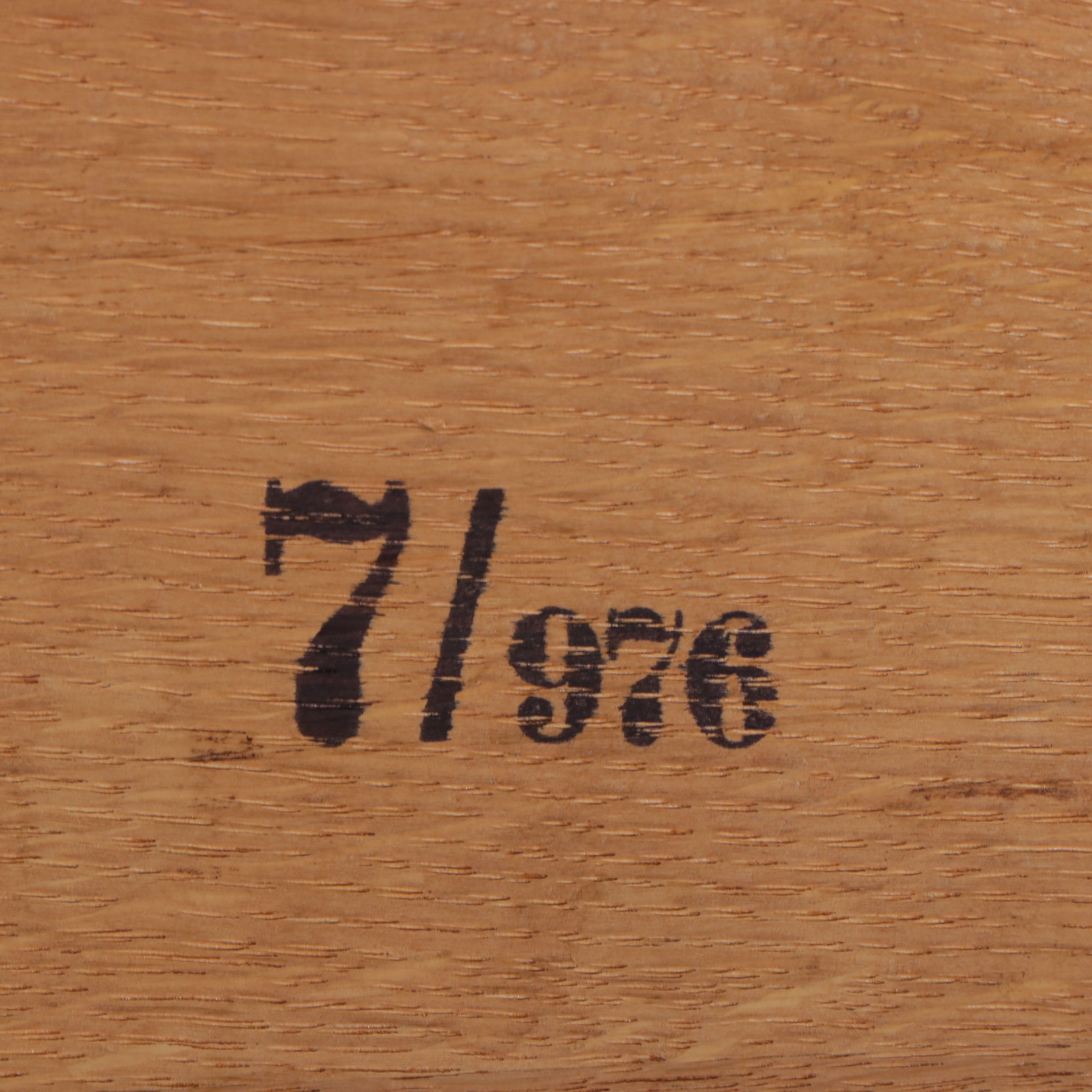 Arts & Crafts Oak Tray Top Serving Table