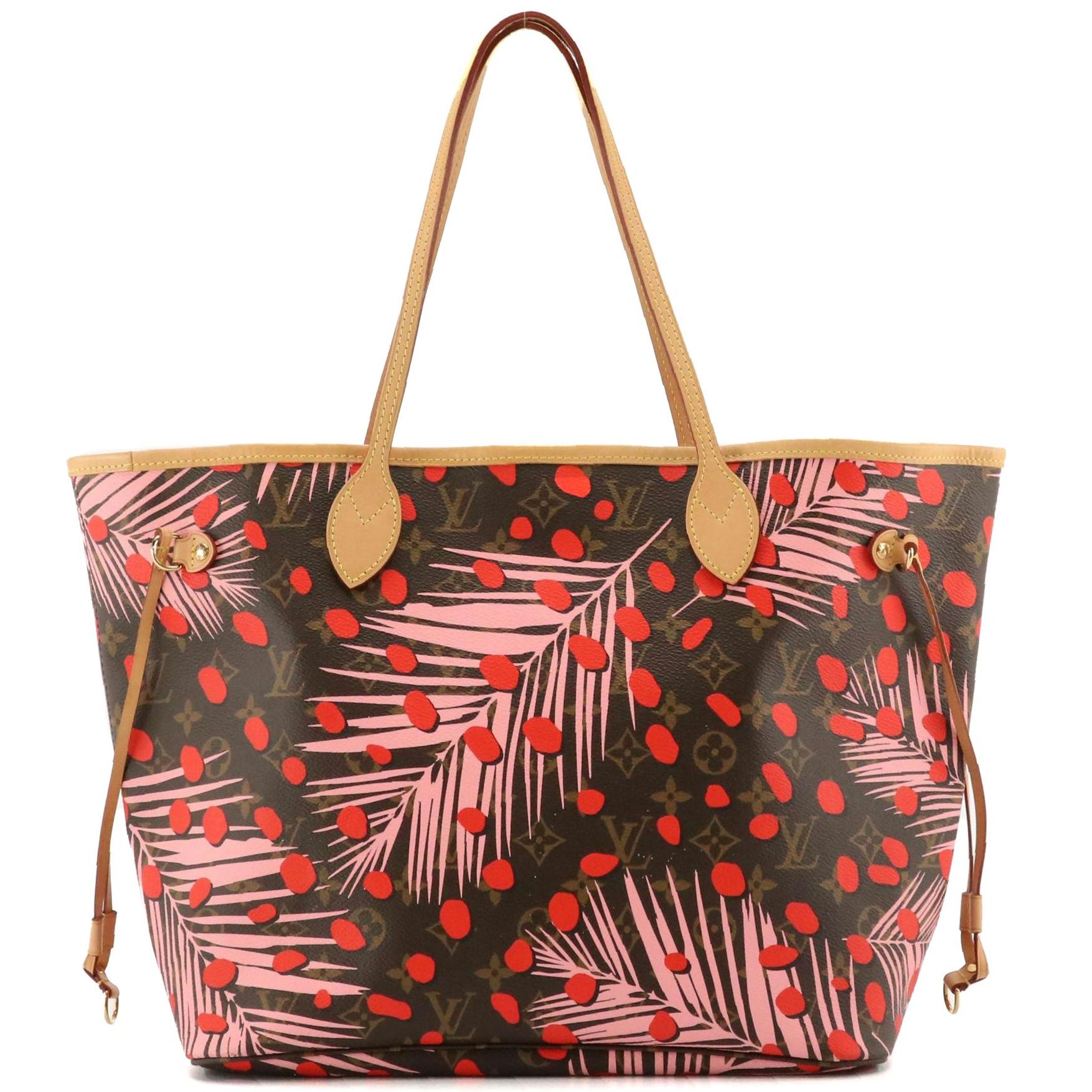 Louis Vuitton Neverfull MM Tote Bag in Monogram Canvas Jungle Dots with Pochette