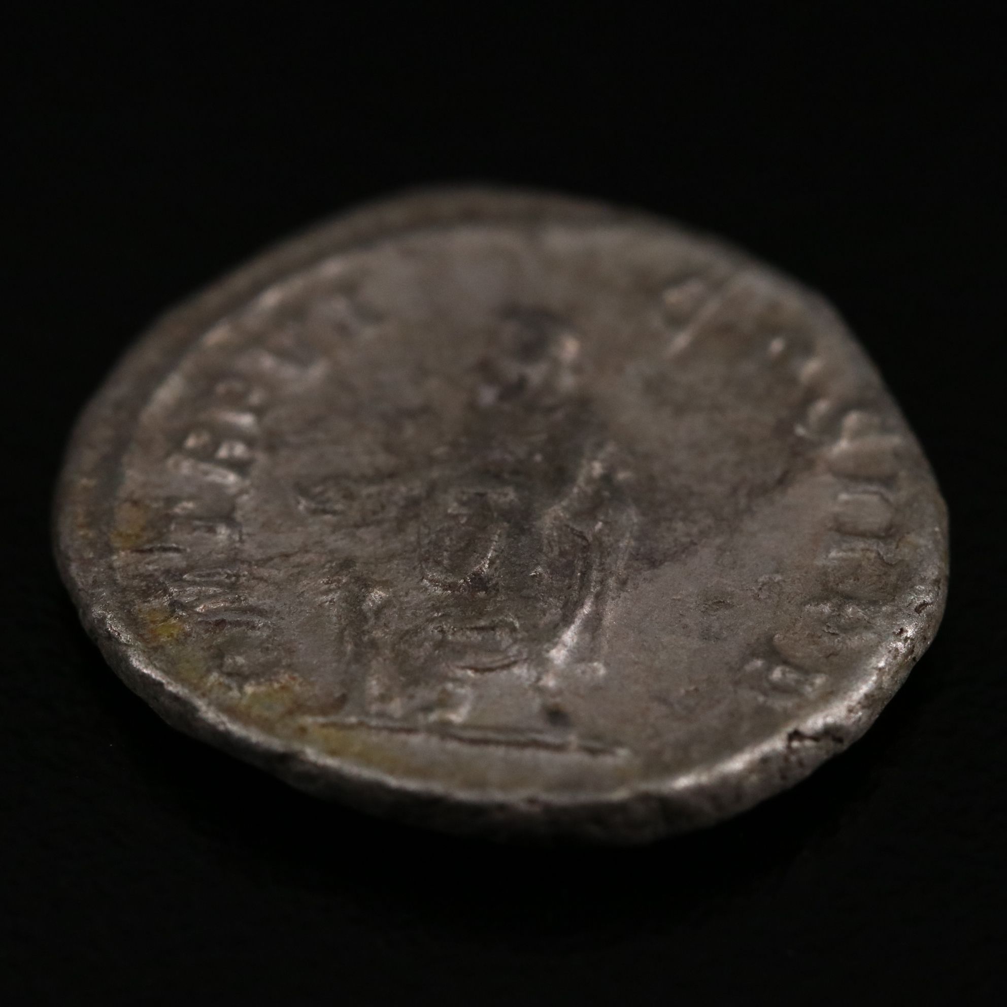Ancient Roman Imperial AR Denarius Coin of Severus Alexander, ca. 230 A.D.