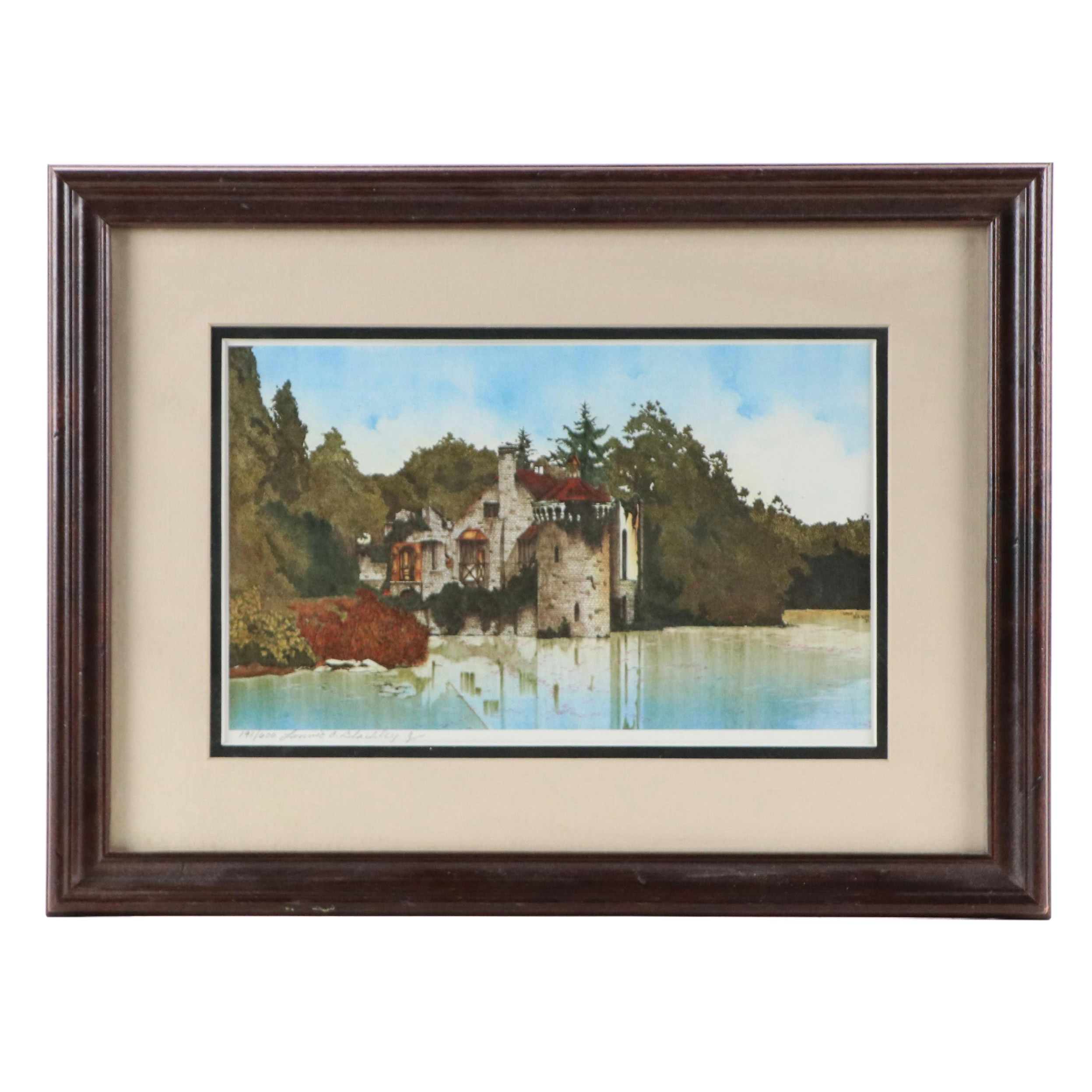 Lonnie C. Blackley Offset Lithograph of Scotney Castle