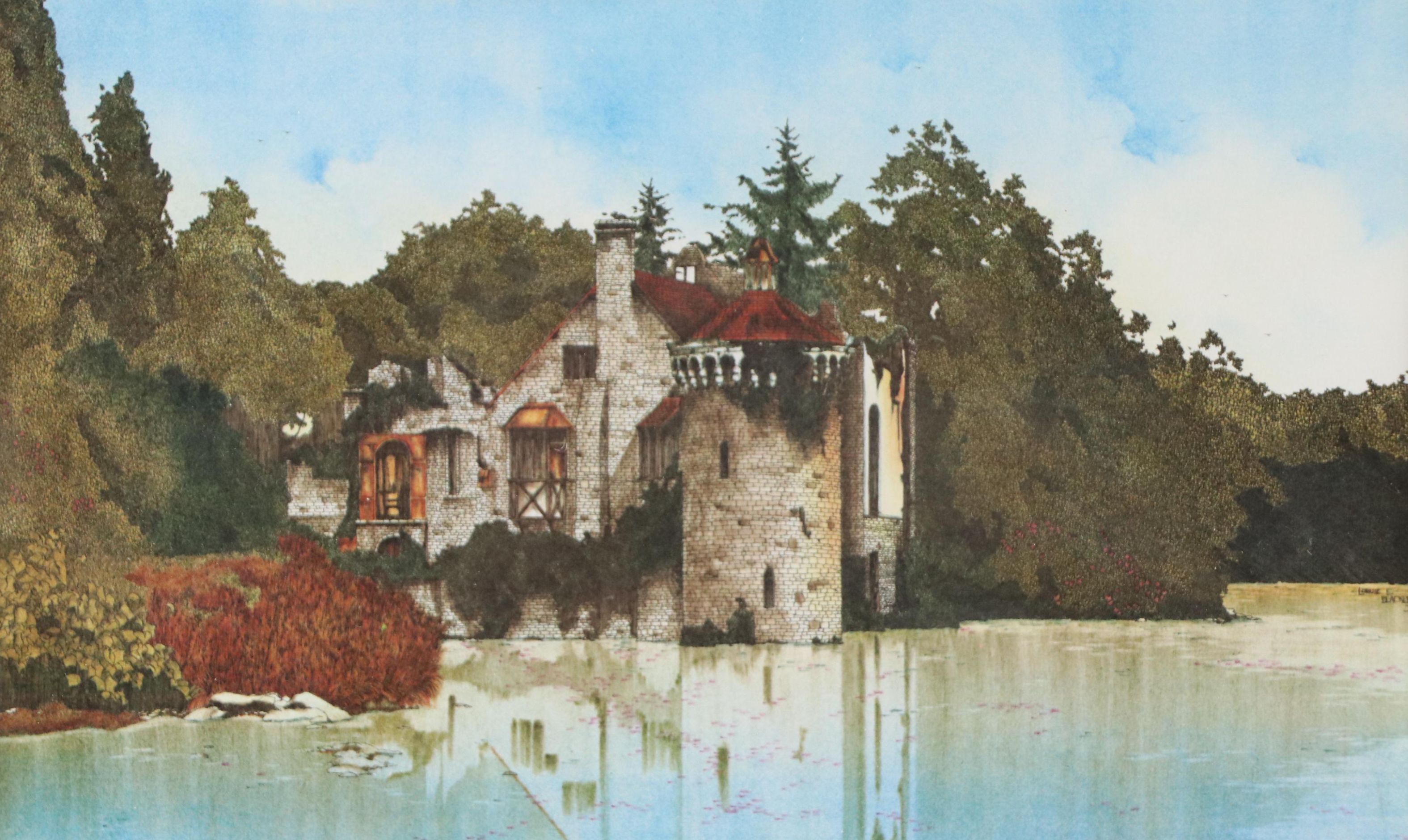 Lonnie C. Blackley Offset Lithograph of Scotney Castle