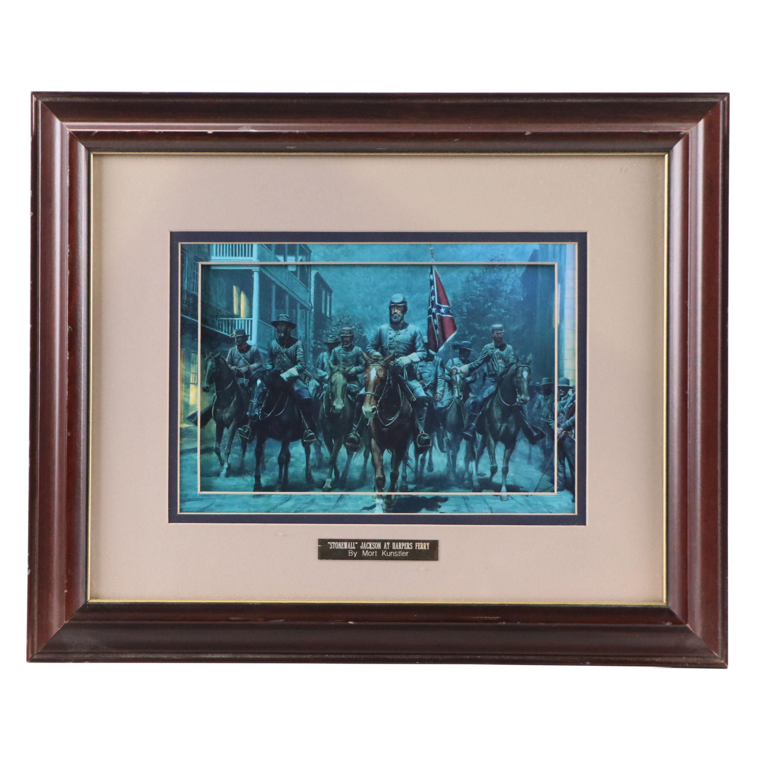 Offset Lithograph "'Stonewall' Jackson at Harpers Ferry" After Mort Künstler