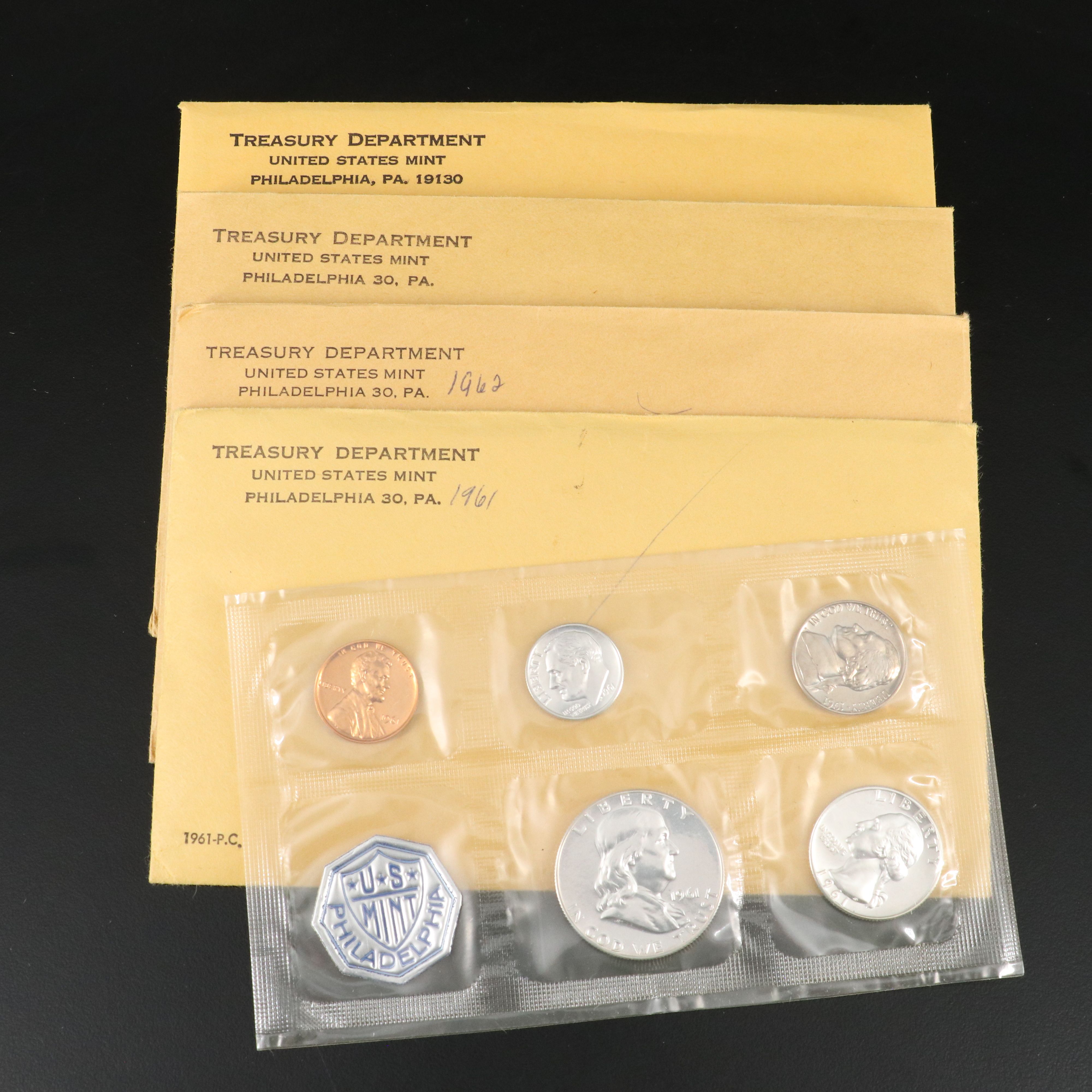 Collection of Four Different Classic Silver U.S. Proof Sets 1961-1964