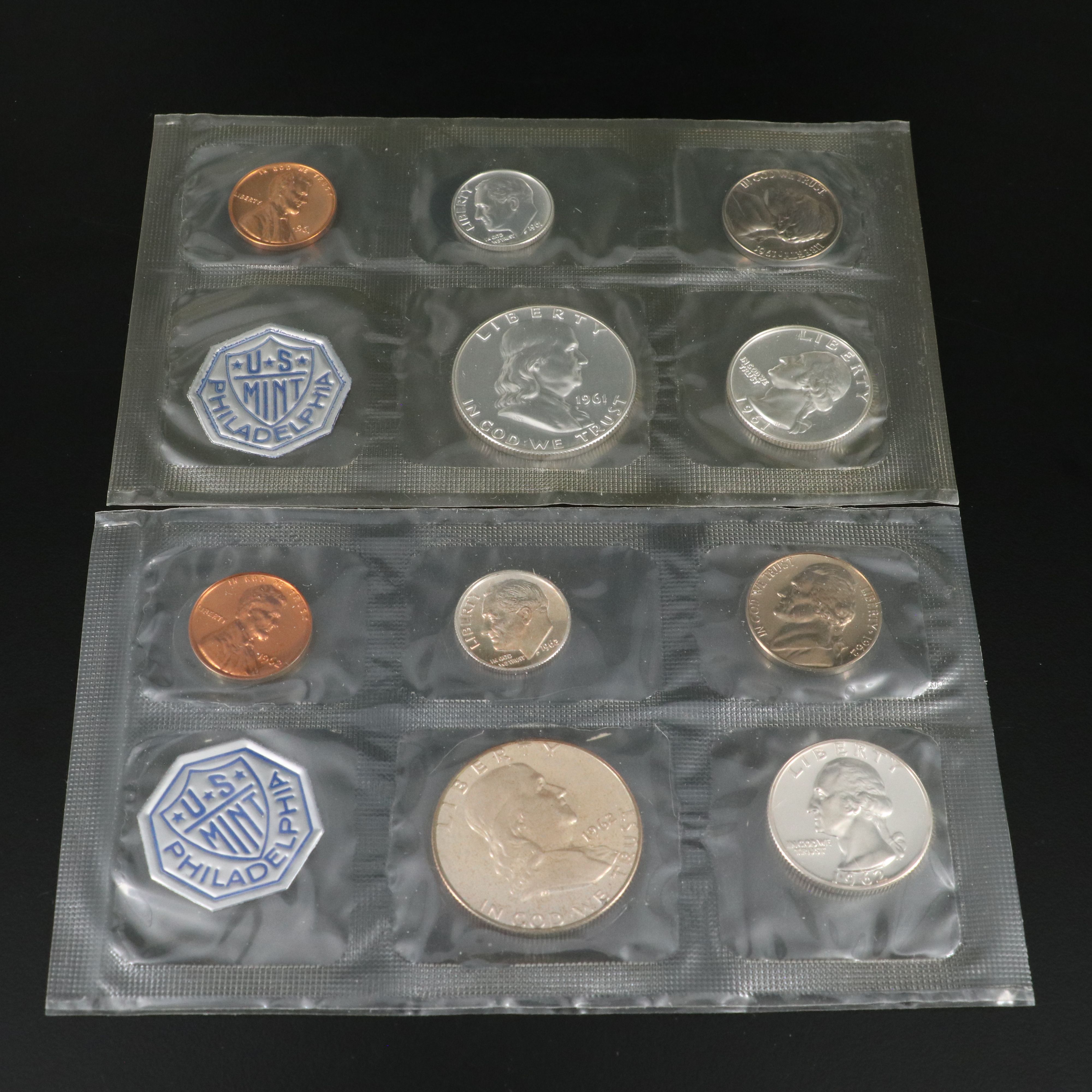 Collection of Four Different Classic Silver U.S. Proof Sets 1961-1964