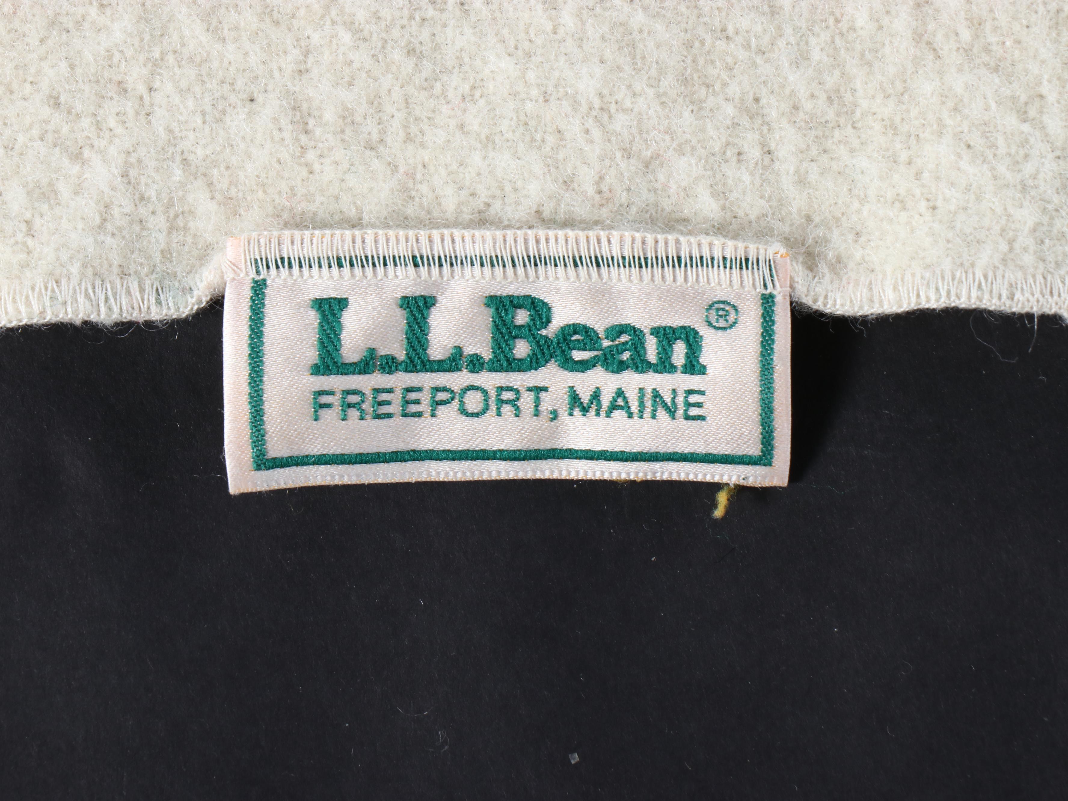 L.L. Bean Hudson Bay Style Wool Blanket with Other Plaid Blanket and Tote