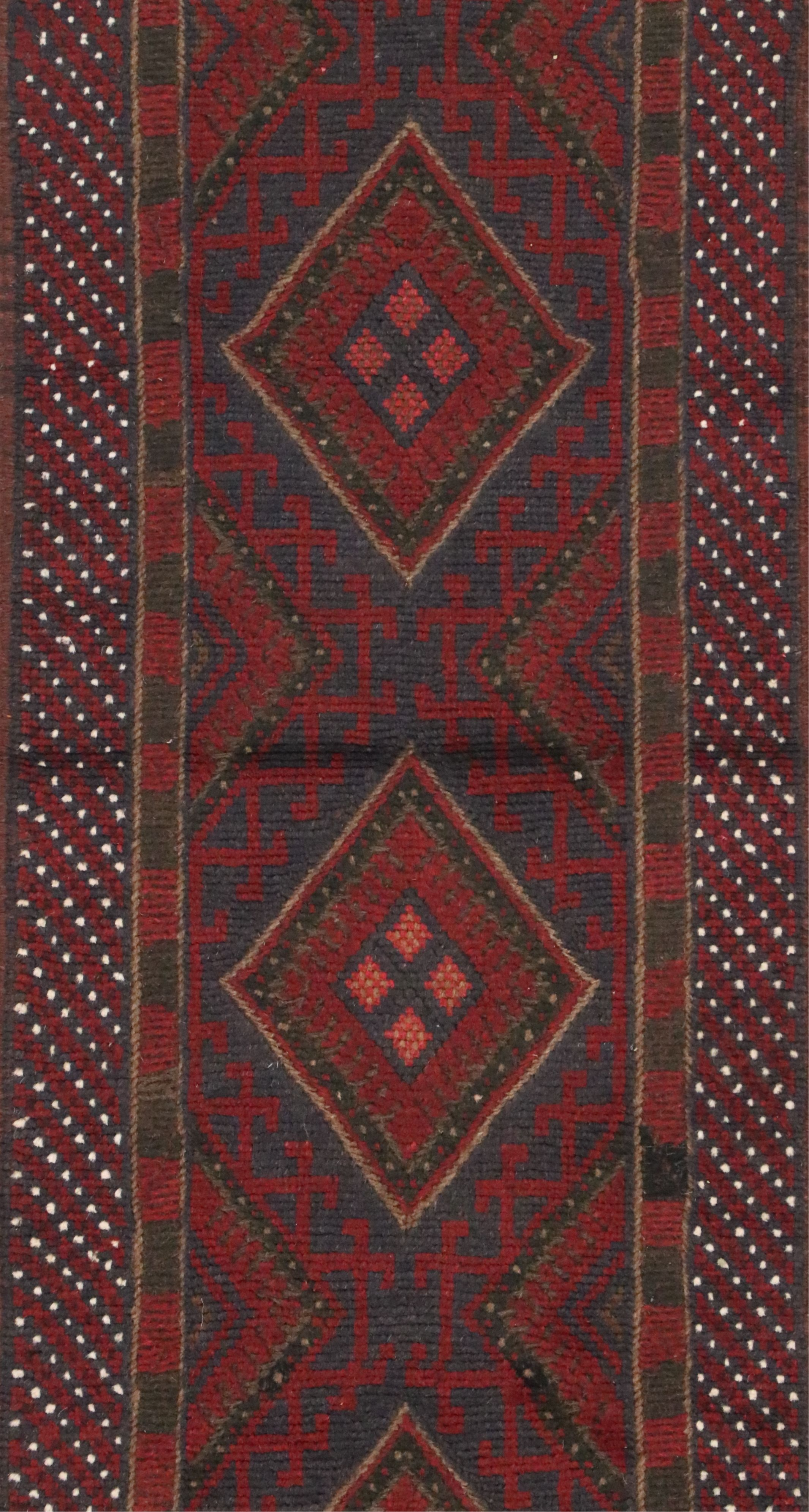 2' x 8'7 Hand-Knotted Afghan Mashwani Carpet Runner