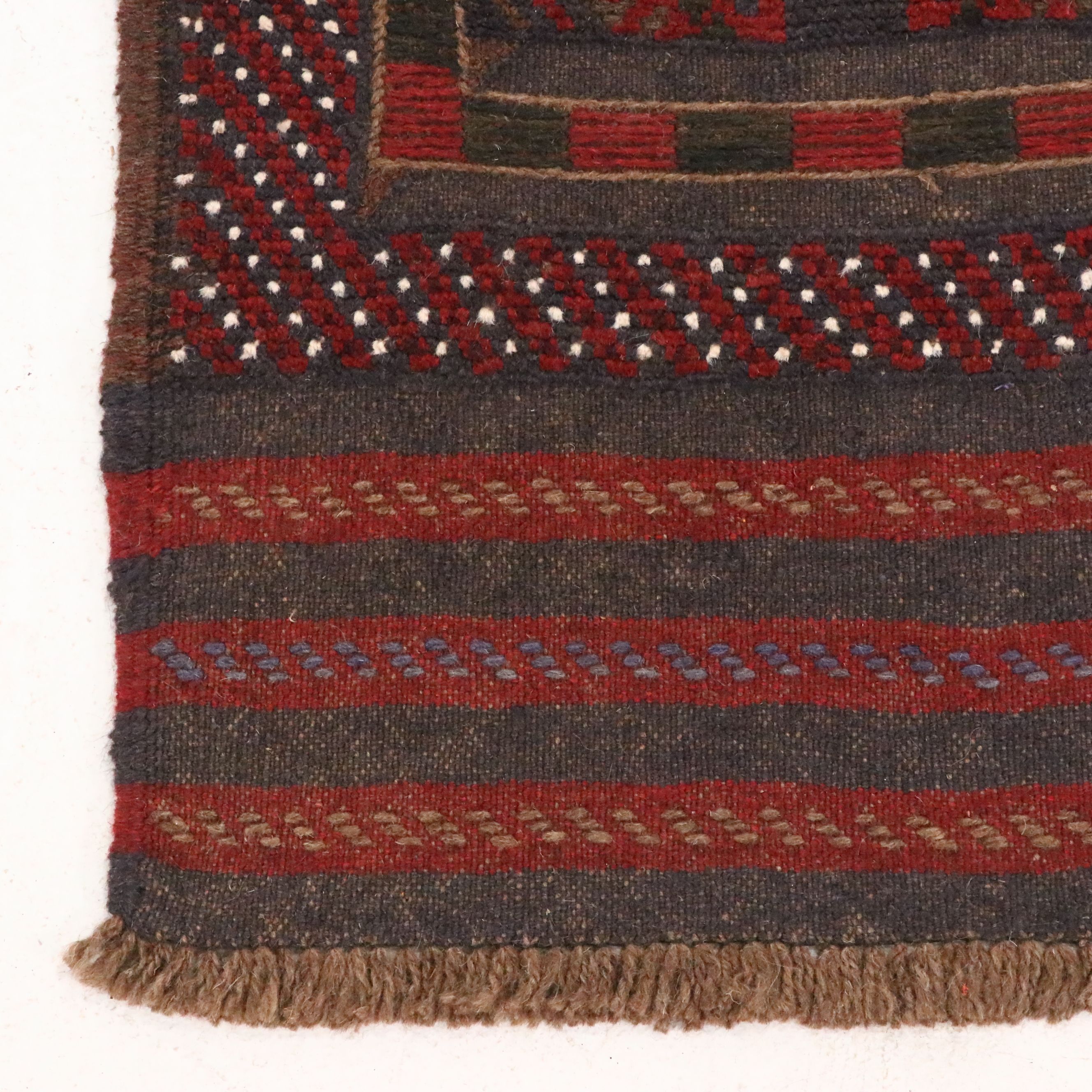 2' x 8'7 Hand-Knotted Afghan Mashwani Carpet Runner