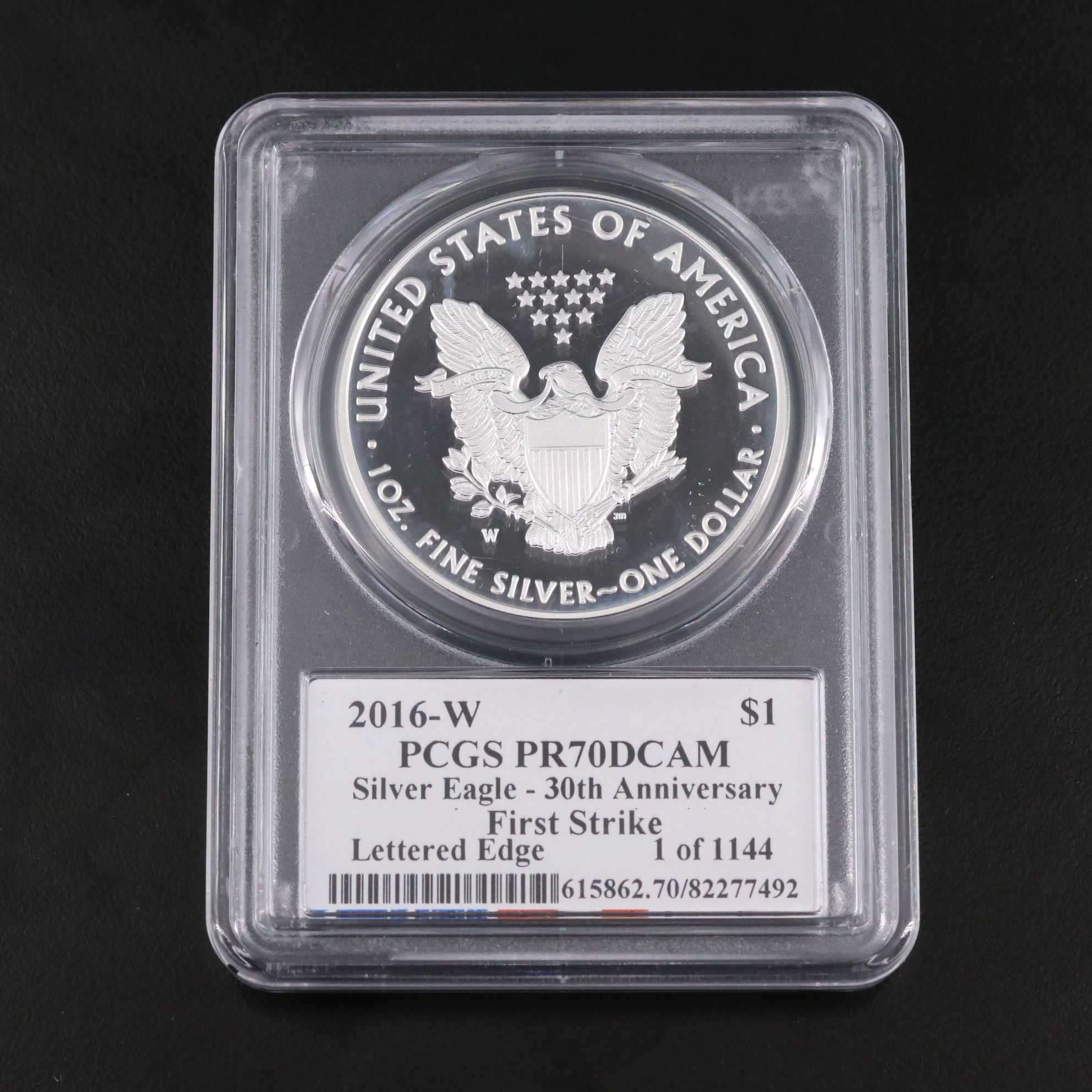 PCGS Graded PR70 DCAM 2016-W $1 Silver Eagle (Moy Signed)