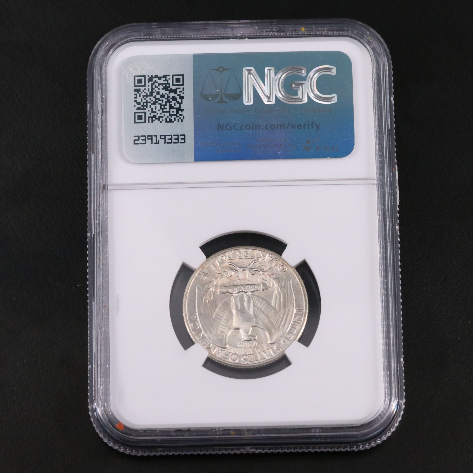 NGC Graded MS66 1944-D George Washington Silver Quarter