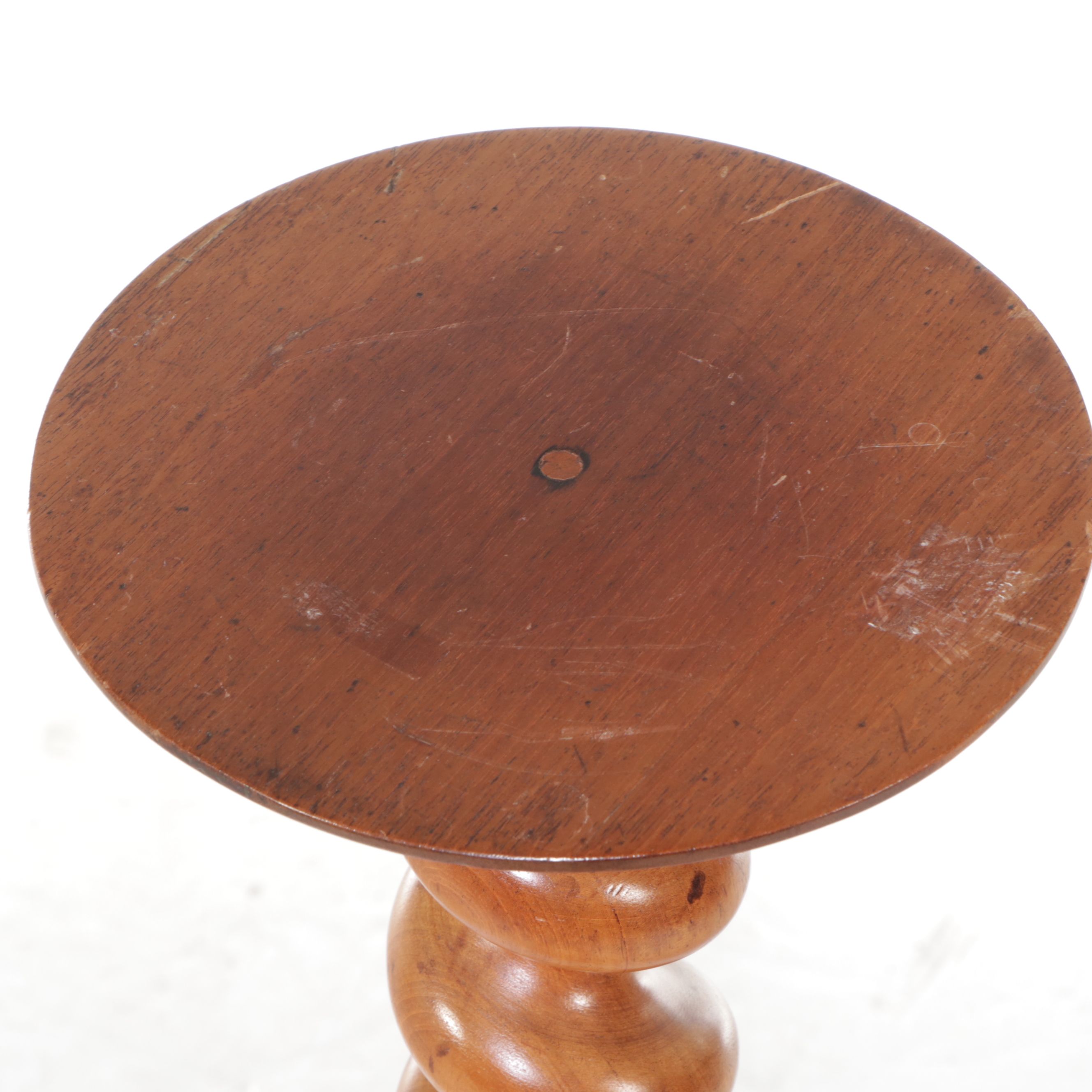 Victorian Style Maple Barley Twist Candlestand