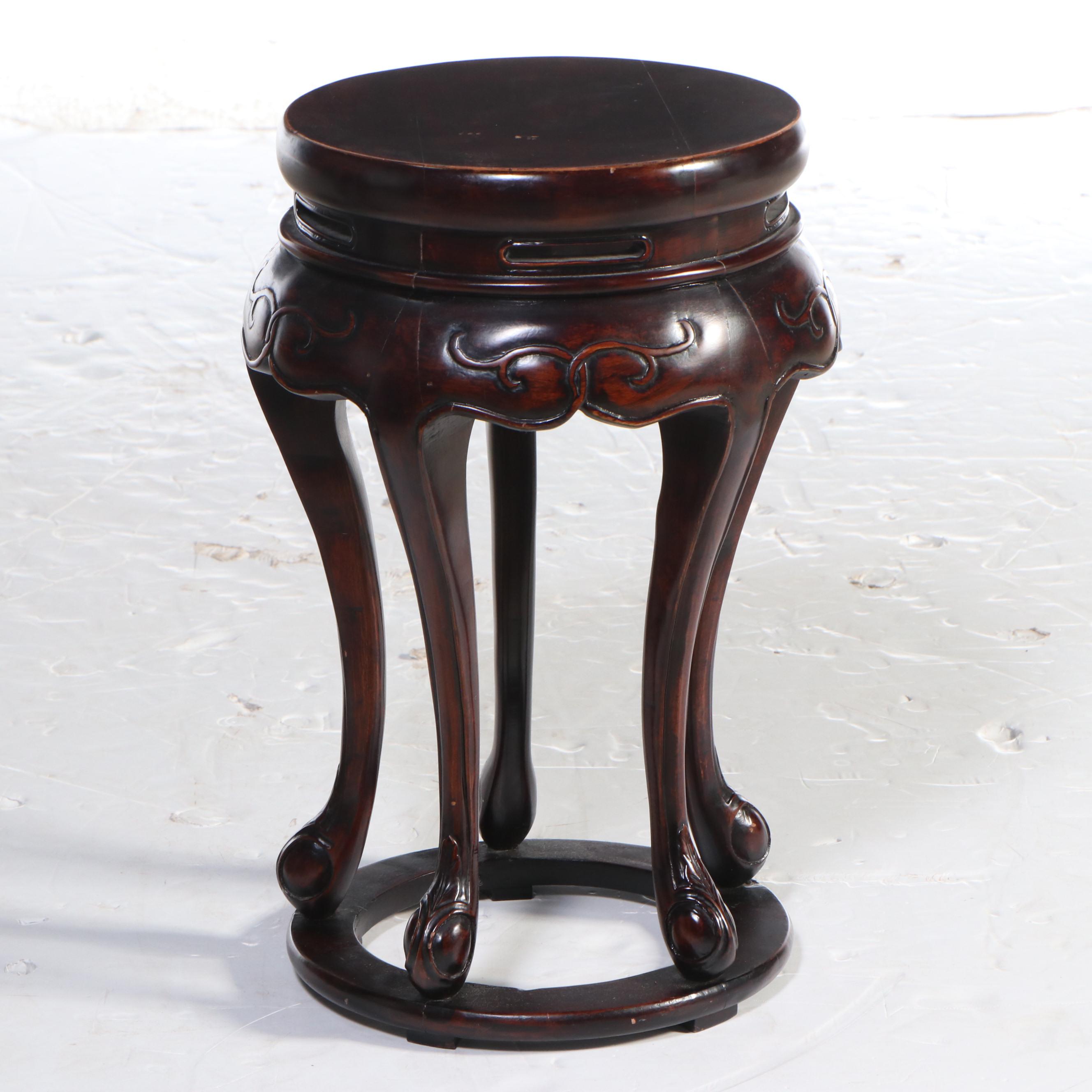 Pair of Chinese Carved Wooden Vase Stands