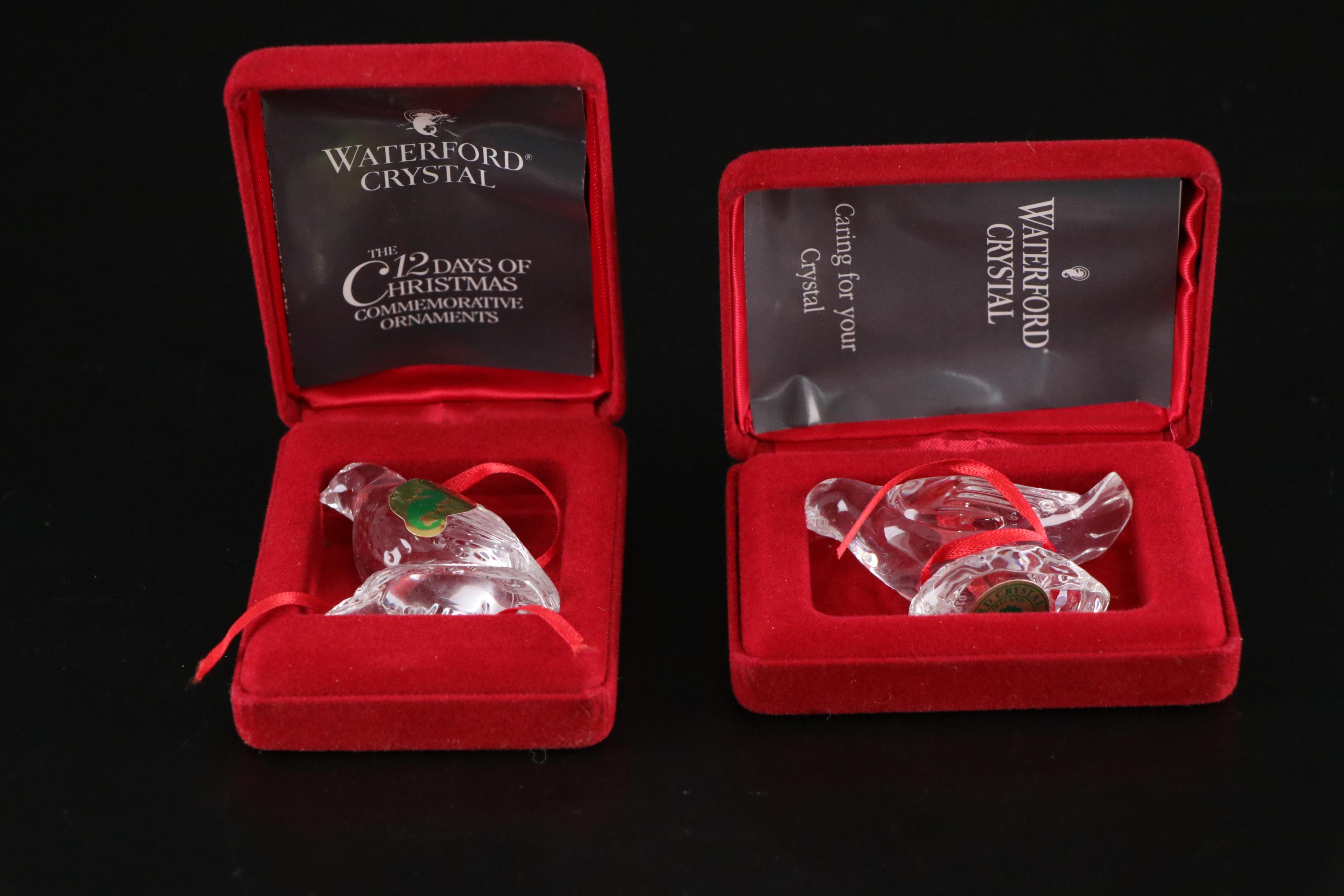 Waterford and Marquise "12 Days of Christmas" Crystal Ornaments
