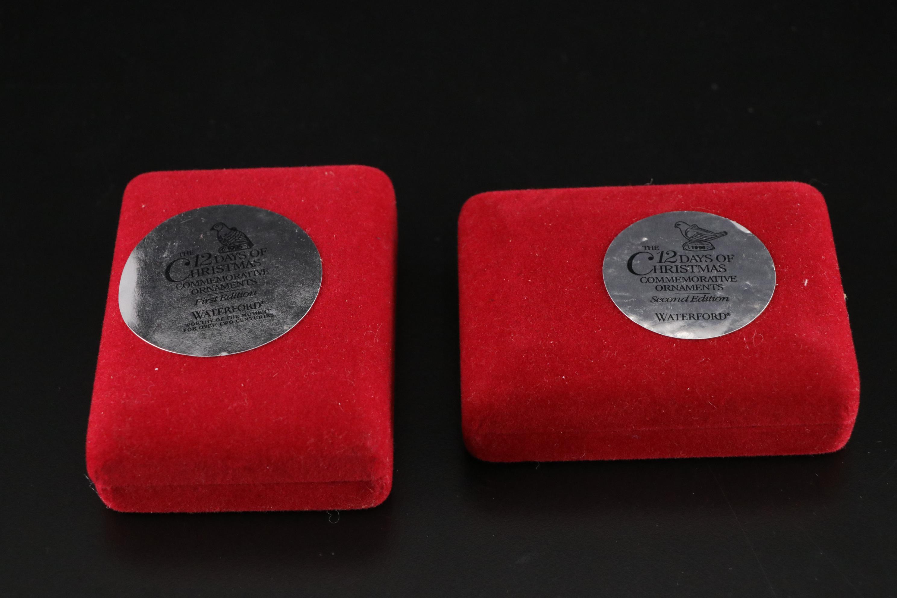 Waterford and Marquise "12 Days of Christmas" Crystal Ornaments