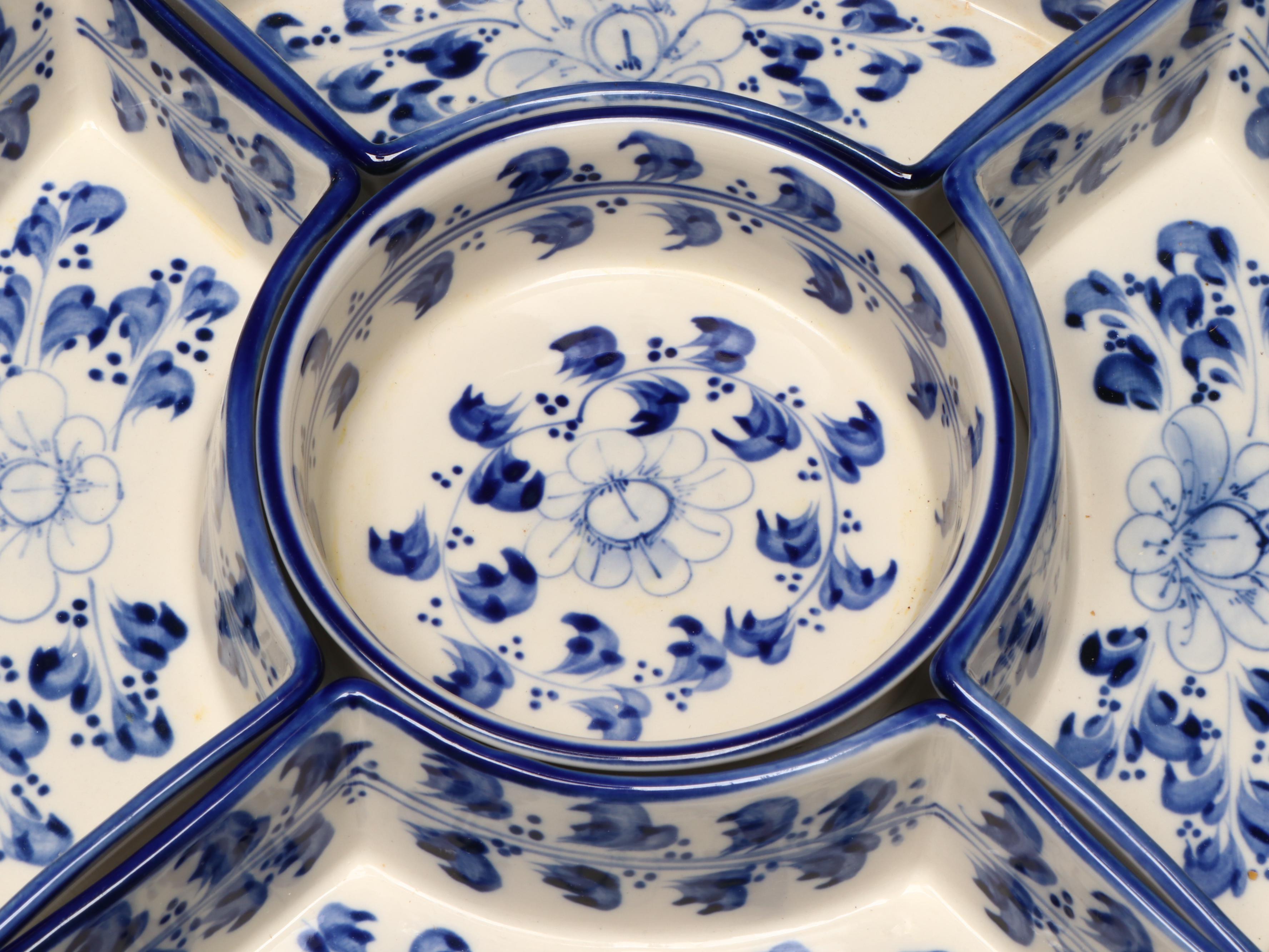 Chinese Blue and White Porcelain Sweetmeat Sets