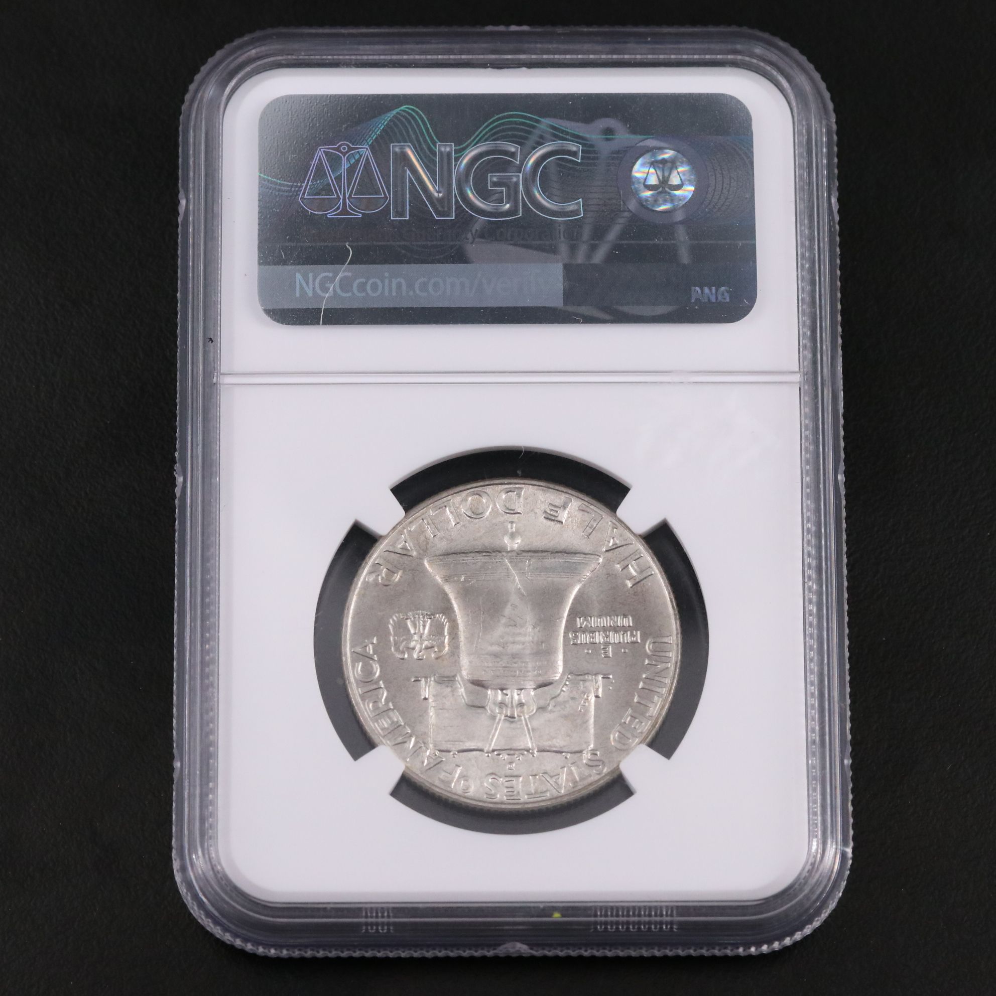 NGC Graded MS64 FBL 1957-D Franklin Silver Half Dollar