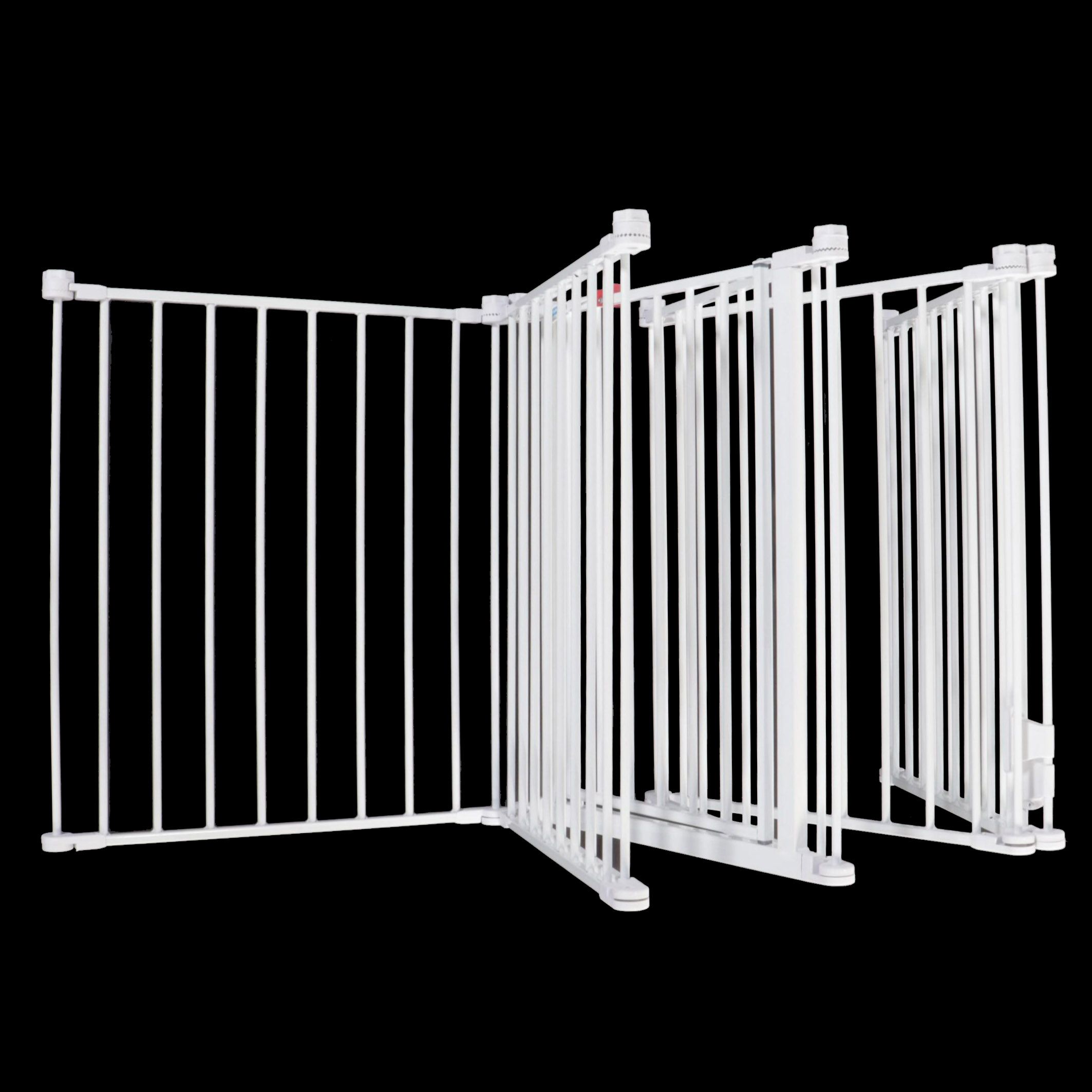 Summer White Metal Pet Gate